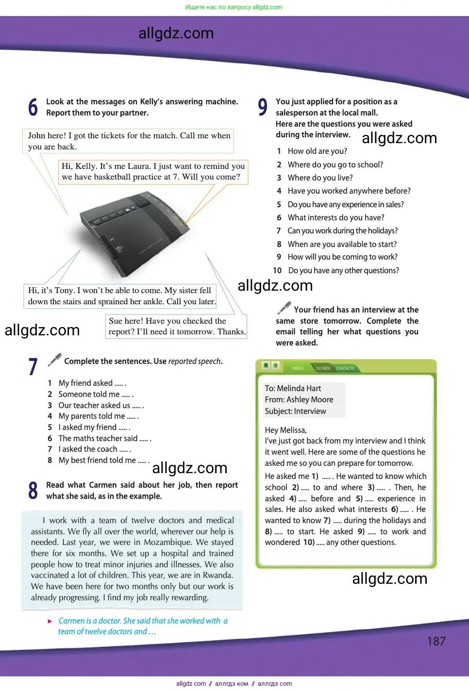 Английский язык (english), 11 класс Учебник (Student's book), авторы: Афанасьева Ольга Васильевна (Afanasyeva Olga), Дули Дженни (Dooley Jenny), Михеева Ирина Владимировна (Mikheeva Irina), Оби Боб (Obee Bob), Эванс Вирджиния (Evans Virginia), издательство Просвещение, Москва, 2019, страница 187