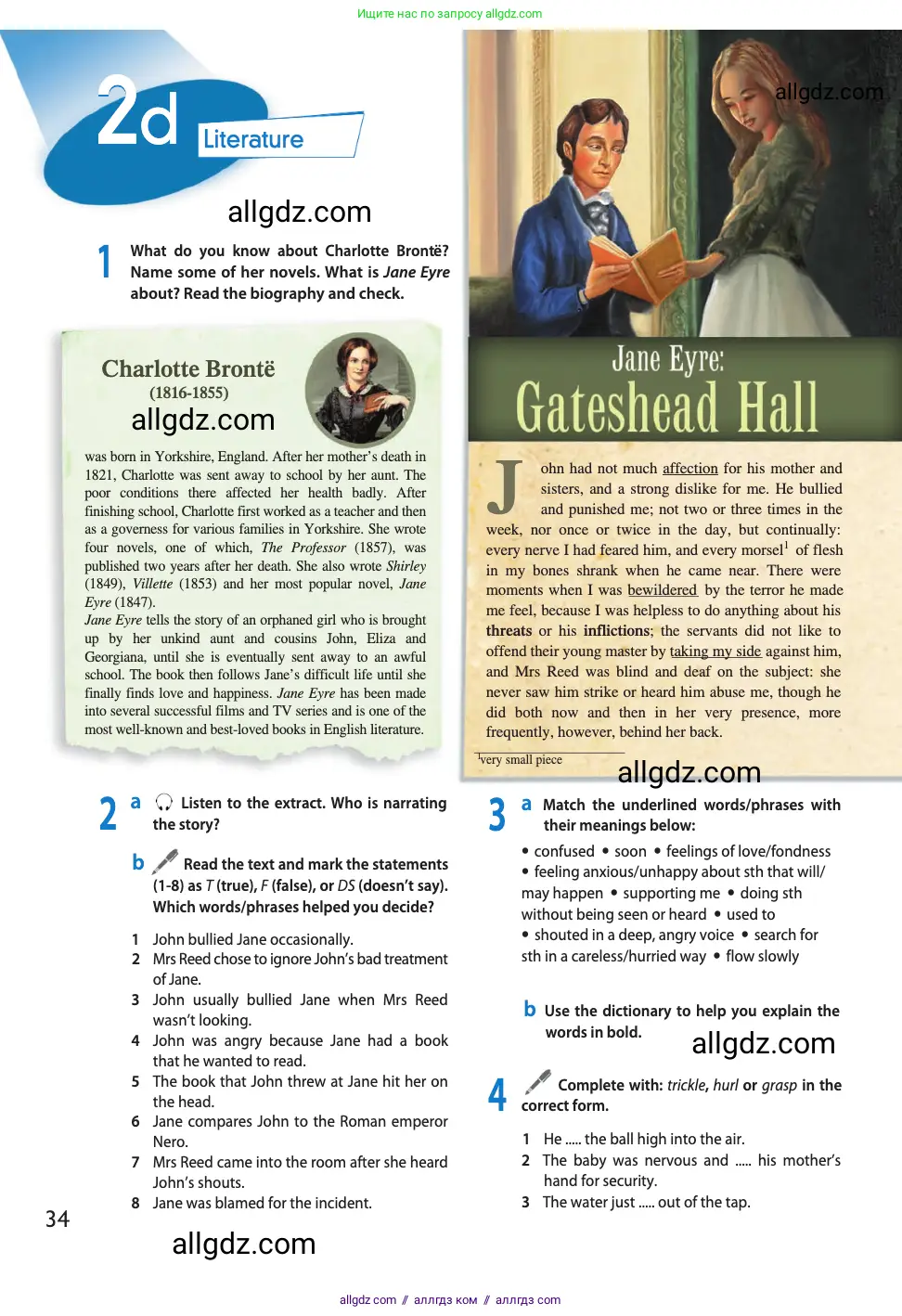 Английский язык (english), 11 класс Учебник (Student's book), авторы: Афанасьева Ольга Васильевна (Afanasyeva Olga), Дули Дженни (Dooley Jenny), Михеева Ирина Владимировна (Mikheeva Irina), Оби Боб (Obee Bob), Эванс Вирджиния (Evans Virginia), издательство Просвещение, Москва, 2019, страница 34