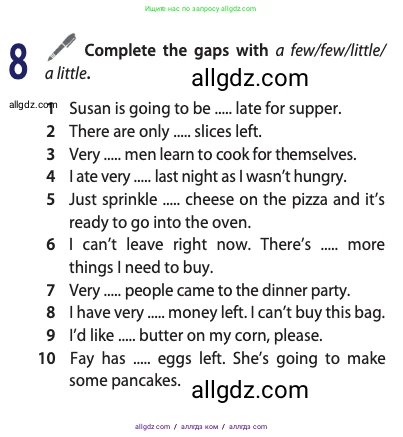 Английский язык (english), 11 класс Учебник (Student's book), авторы: Афанасьева Ольга Васильевна (Afanasyeva Olga), Дули Дженни (Dooley Jenny), Михеева Ирина Владимировна (Mikheeva Irina), Оби Боб (Obee Bob), Эванс Вирджиния (Evans Virginia), издательство Просвещение, Москва, 2019, страница 191, номер 8, Условие