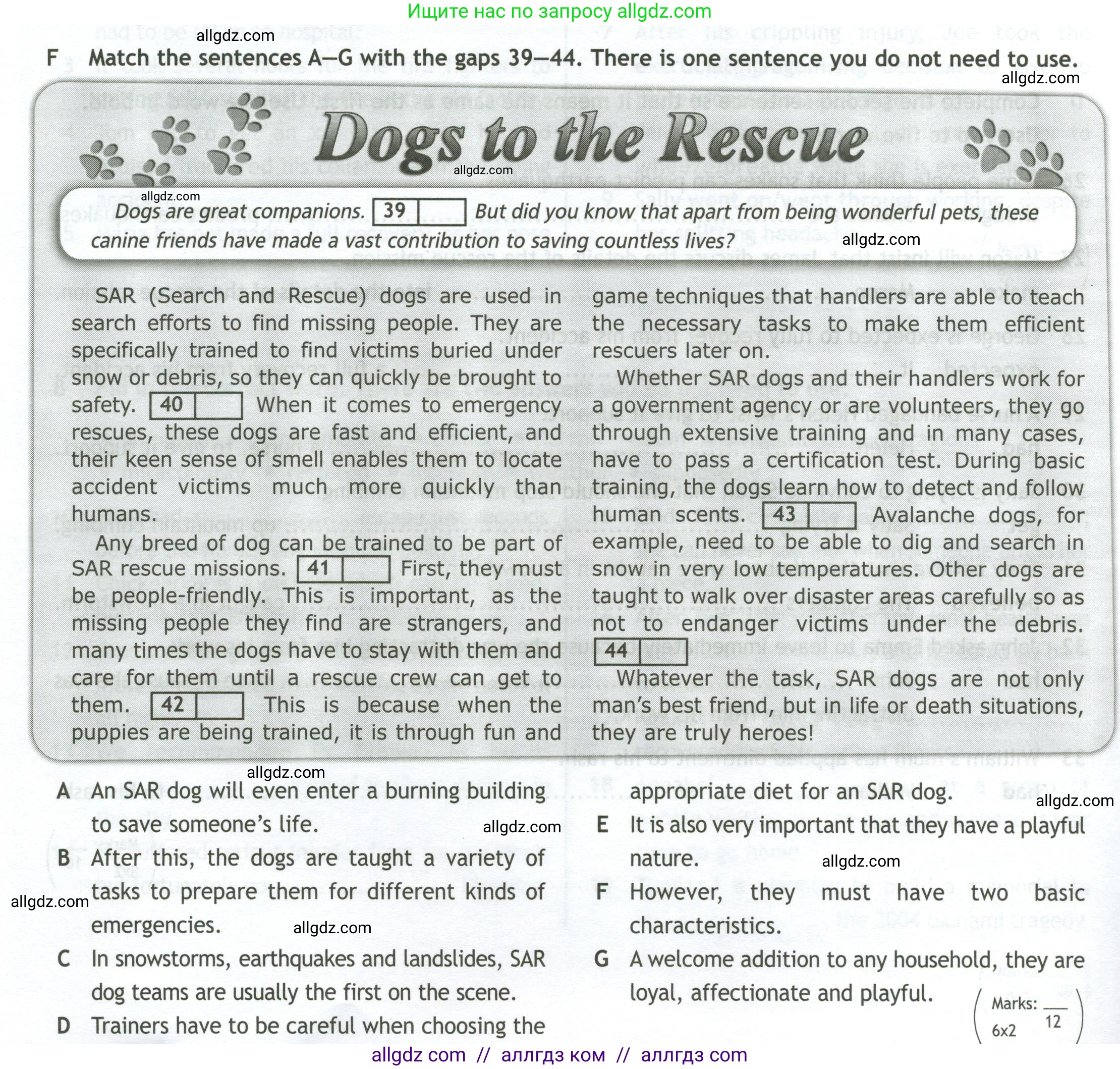 Английский язык (english), 11 класс контрольные задания (test booklet), авторы: Афанасьева Ольга Васильевна (Afanasyeva Olga), Дули Дженни (Dooley Jenny), Михеева Ирина Владимировна (Mikheeva Irina), Эванс Вирджиния (Evans Virginia), издательство Просвещение, Москва, 2019, сиреневого цвета, страница 24, номер 6, Условие