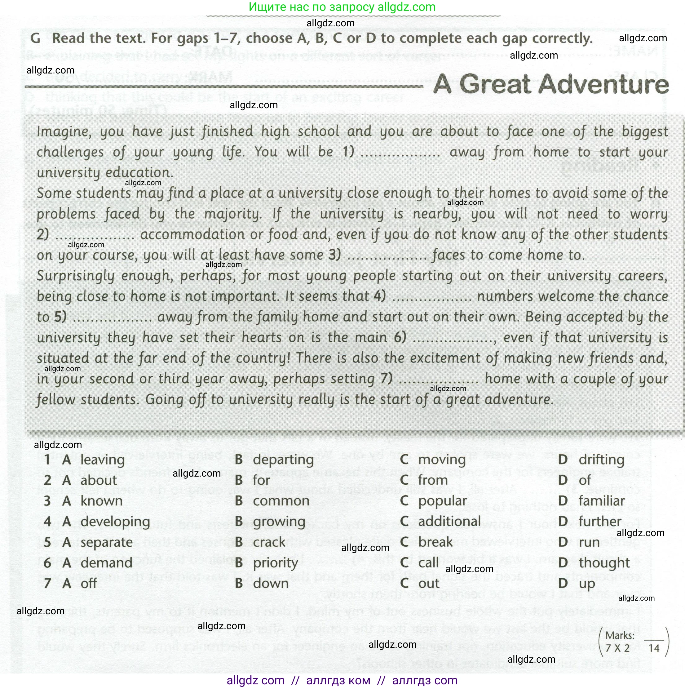 Английский язык (english), 11 класс контрольные задания (test booklet), авторы: Баранова Ксения Михайловна (Baranova Ksenia), Дули Дженни (Dooley Jenny), Копылова Виктория Викторовна (Kopylova Victoria), Мильруд Радислав Петрович (Millrood Radislav), Эванс Вирджиния (Evans Virginia), издательство Просвещение, Москва, 2019, серого цвета, страница 13, Условие