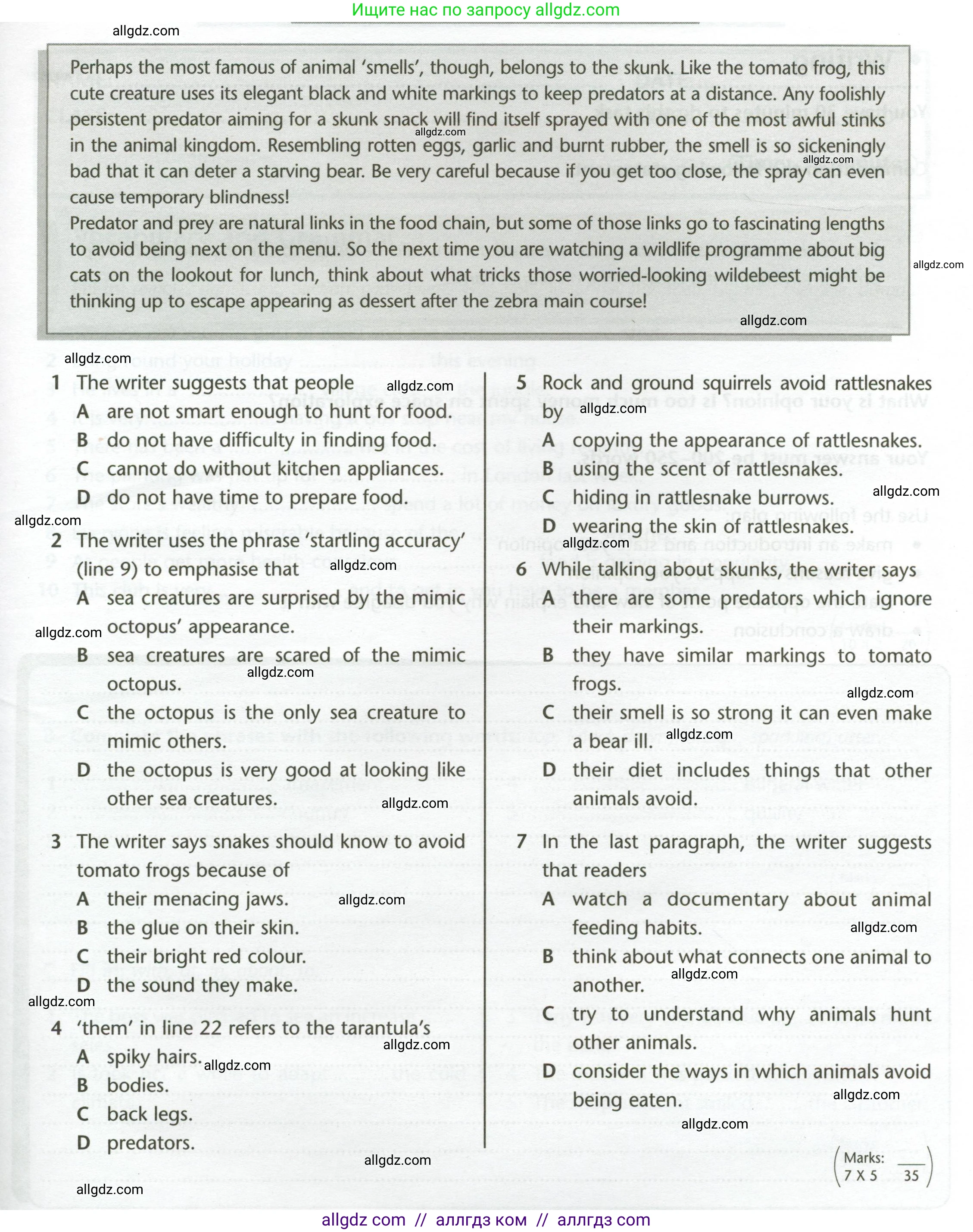 Английский язык (english), 11 класс контрольные задания (test booklet), авторы: Баранова Ксения Михайловна (Baranova Ksenia), Дули Дженни (Dooley Jenny), Копылова Виктория Викторовна (Kopylova Victoria), Мильруд Радислав Петрович (Millrood Radislav), Эванс Вирджиния (Evans Virginia), издательство Просвещение, Москва, 2019, серого цвета, страница 26, Условие (продолжение 2)