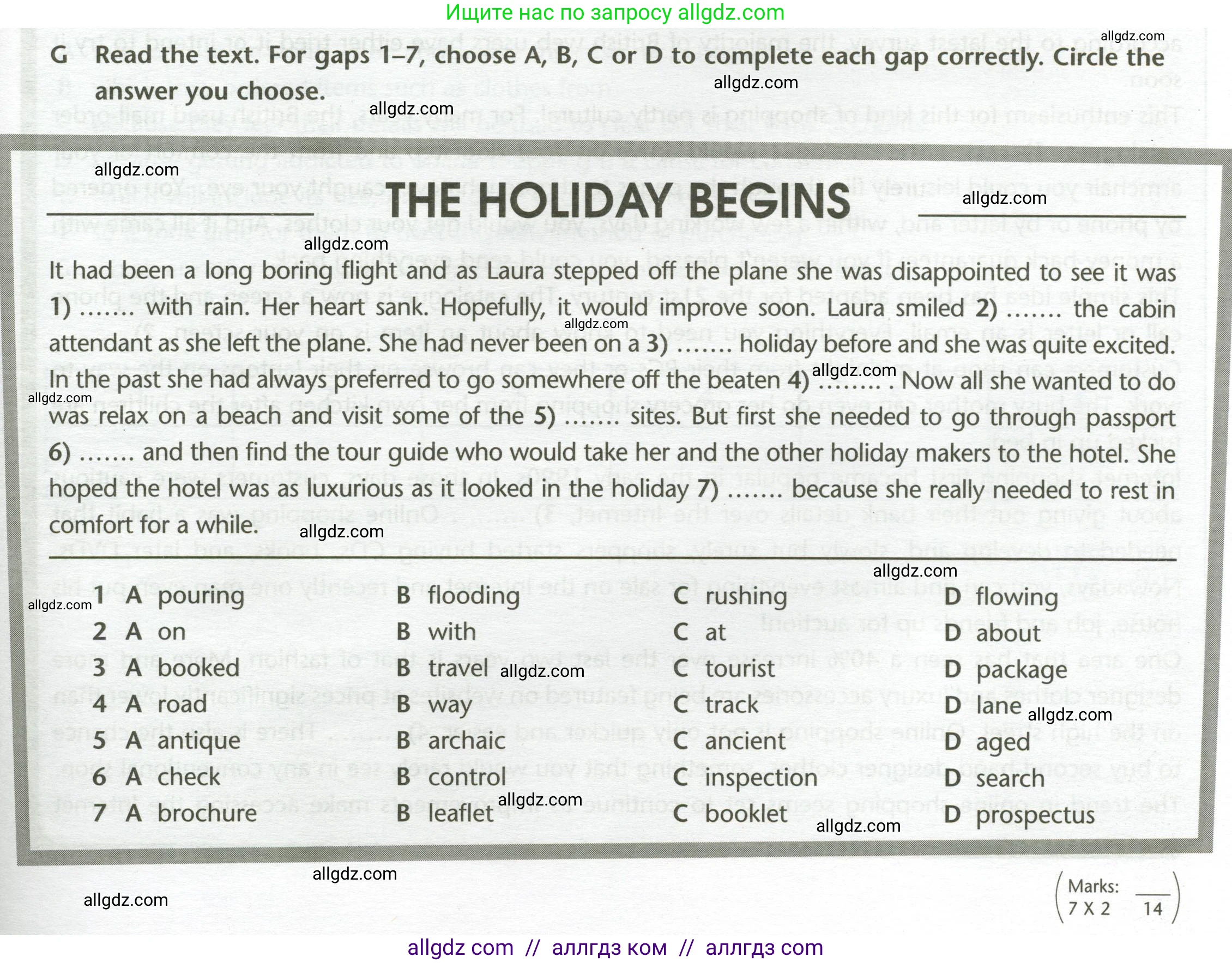 Английский язык (english), 11 класс контрольные задания (test booklet), авторы: Баранова Ксения Михайловна (Baranova Ksenia), Дули Дженни (Dooley Jenny), Копылова Виктория Викторовна (Kopylova Victoria), Мильруд Радислав Петрович (Millrood Radislav), Эванс Вирджиния (Evans Virginia), издательство Просвещение, Москва, 2019, серого цвета, страница 31, Условие