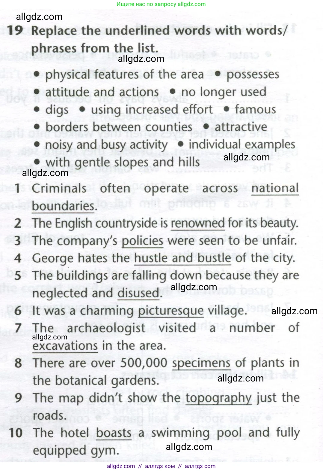 Английский язык (english), 11 класс Лексический практикум (vocabulary practice), авторы: Баранова Ксения Михайловна (Baranova Ksenia), Дули Дженни (Dooley Jenny), Копылова Виктория Викторовна (Kopylova Victoria), Мильруд Радислав Петрович (Millrood Radislav), Эванс Вирджиния (Evans Virginia), издательство Просвещение, Москва, 2019, серого цвета, страница 14, номер 19, Условие
