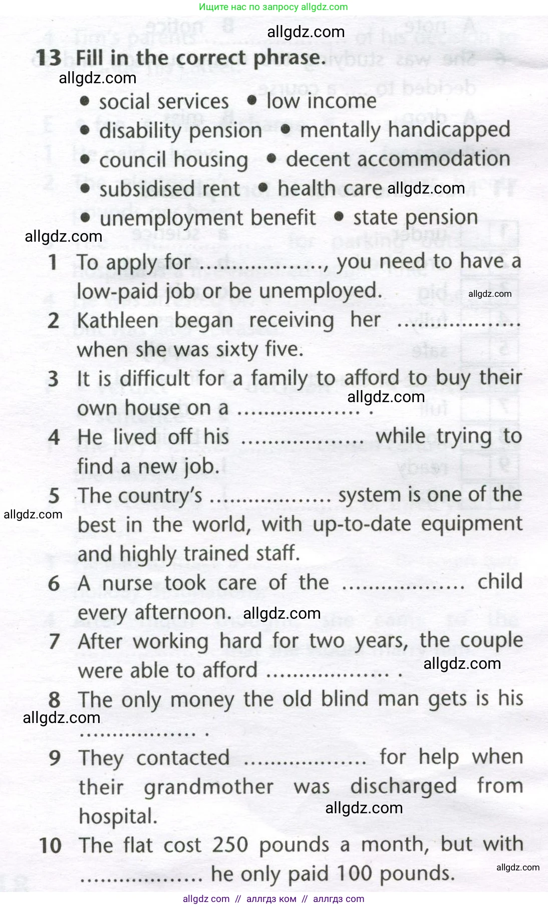 Английский язык (english), 11 класс Лексический практикум (vocabulary practice), авторы: Баранова Ксения Михайловна (Baranova Ksenia), Дули Дженни (Dooley Jenny), Копылова Виктория Викторовна (Kopylova Victoria), Мильруд Радислав Петрович (Millrood Radislav), Эванс Вирджиния (Evans Virginia), издательство Просвещение, Москва, 2019, серого цвета, страница 20, номер 13, Условие