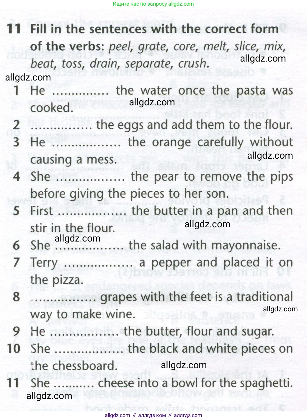 Английский язык (english), 11 класс Лексический практикум (vocabulary practice), авторы: Баранова Ксения Михайловна (Baranova Ksenia), Дули Дженни (Dooley Jenny), Копылова Виктория Викторовна (Kopylova Victoria), Мильруд Радислав Петрович (Millrood Radislav), Эванс Вирджиния (Evans Virginia), издательство Просвещение, Москва, 2019, серого цвета, страница 26, номер 11, Условие