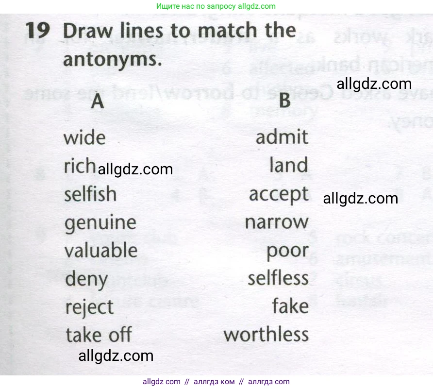 Английский язык (english), 11 класс Лексический практикум (vocabulary practice), авторы: Баранова Ксения Михайловна (Baranova Ksenia), Дули Дженни (Dooley Jenny), Копылова Виктория Викторовна (Kopylova Victoria), Мильруд Радислав Петрович (Millrood Radislav), Эванс Вирджиния (Evans Virginia), издательство Просвещение, Москва, 2019, серого цвета, страница 33, номер 19, Условие