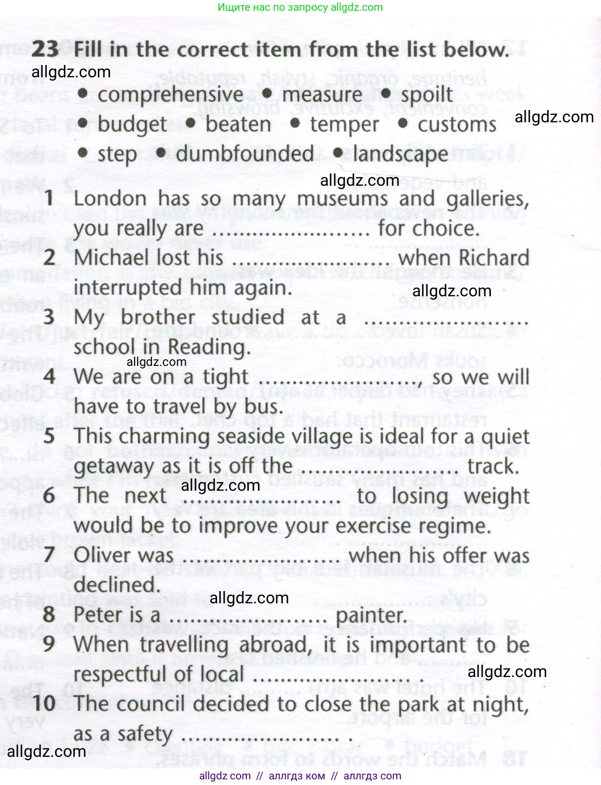 Английский язык (english), 11 класс Лексический практикум (vocabulary practice), авторы: Баранова Ксения Михайловна (Baranova Ksenia), Дули Дженни (Dooley Jenny), Копылова Виктория Викторовна (Kopylova Victoria), Мильруд Радислав Петрович (Millrood Radislav), Эванс Вирджиния (Evans Virginia), издательство Просвещение, Москва, 2019, серого цвета, страница 34, номер 23, Условие