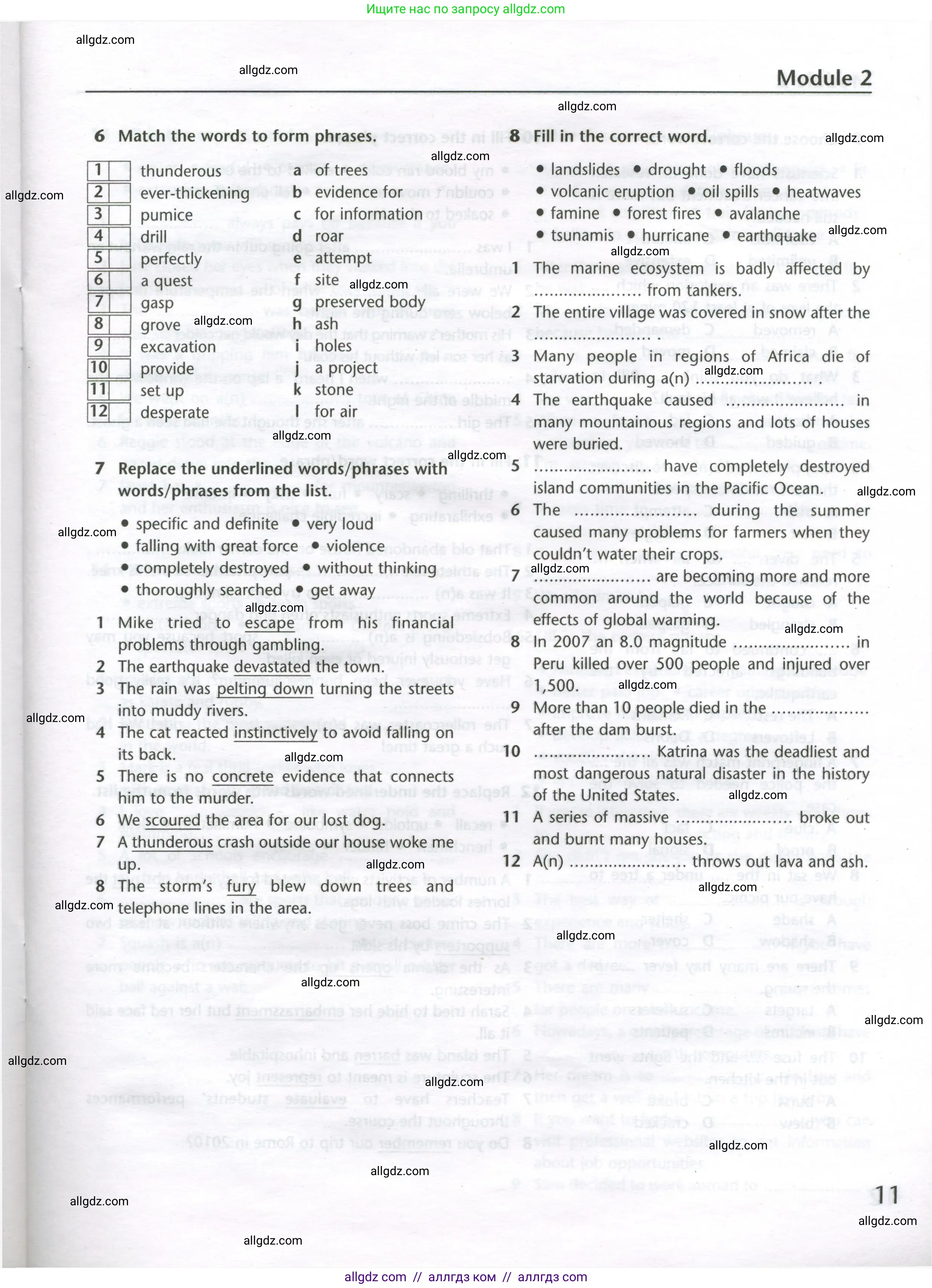Английский язык (english), 11 класс Лексический практикум (vocabulary practice), авторы: Баранова Ксения Михайловна (Baranova Ksenia), Дули Дженни (Dooley Jenny), Копылова Виктория Викторовна (Kopylova Victoria), Мильруд Радислав Петрович (Millrood Radislav), Эванс Вирджиния (Evans Virginia), издательство Просвещение, Москва, 2019, серого цвета, страница 11
