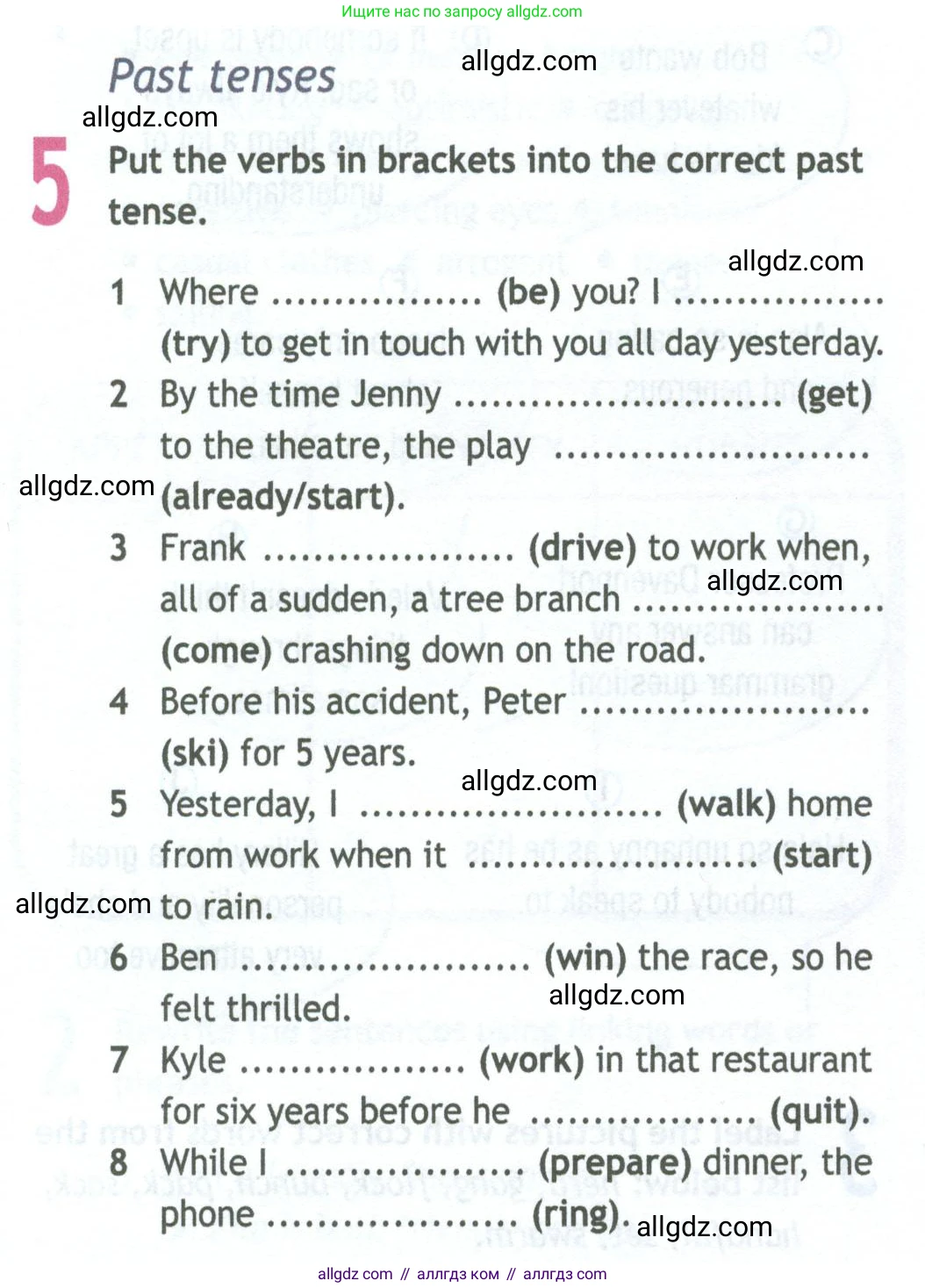 Английский язык (english), 11 класс Рабочая тетрадь (workbook), авторы: Афанасьева Ольга Васильевна (Afanasyeva Olga), Дули Дженни (Dooley Jenny), Михеева Ирина Владимировна (Mikheeva Irina), Оби Боб (Obee Bob), Эванс Вирджиния (Evans Virginia), издательство Просвещение, Москва, 2019, белого цвета, страница 7, номер 5, Условие