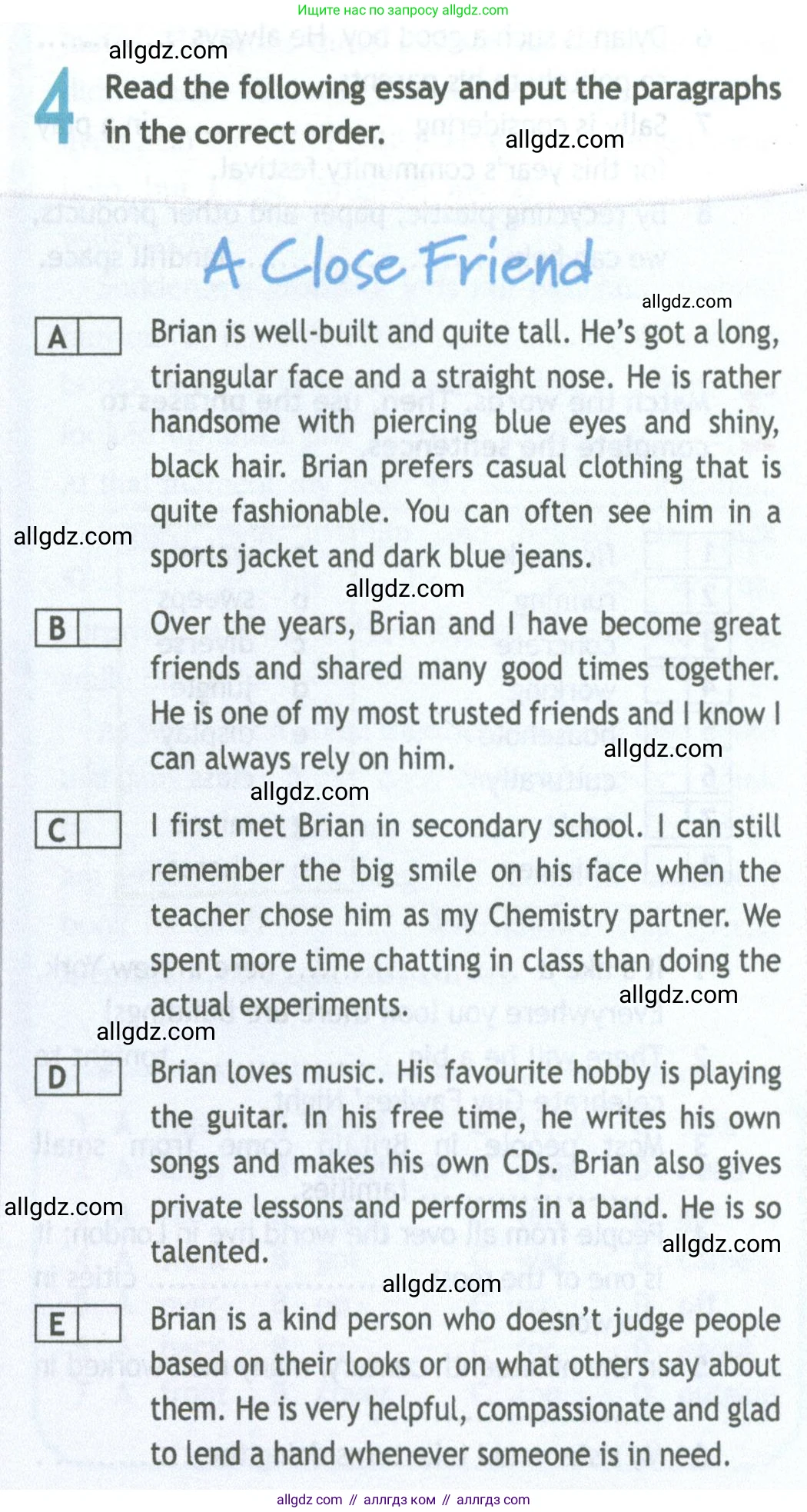 Английский язык (english), 11 класс Рабочая тетрадь (workbook), авторы: Афанасьева Ольга Васильевна (Afanasyeva Olga), Дули Дженни (Dooley Jenny), Михеева Ирина Владимировна (Mikheeva Irina), Оби Боб (Obee Bob), Эванс Вирджиния (Evans Virginia), издательство Просвещение, Москва, 2019, белого цвета, страница 9, номер 4, Условие