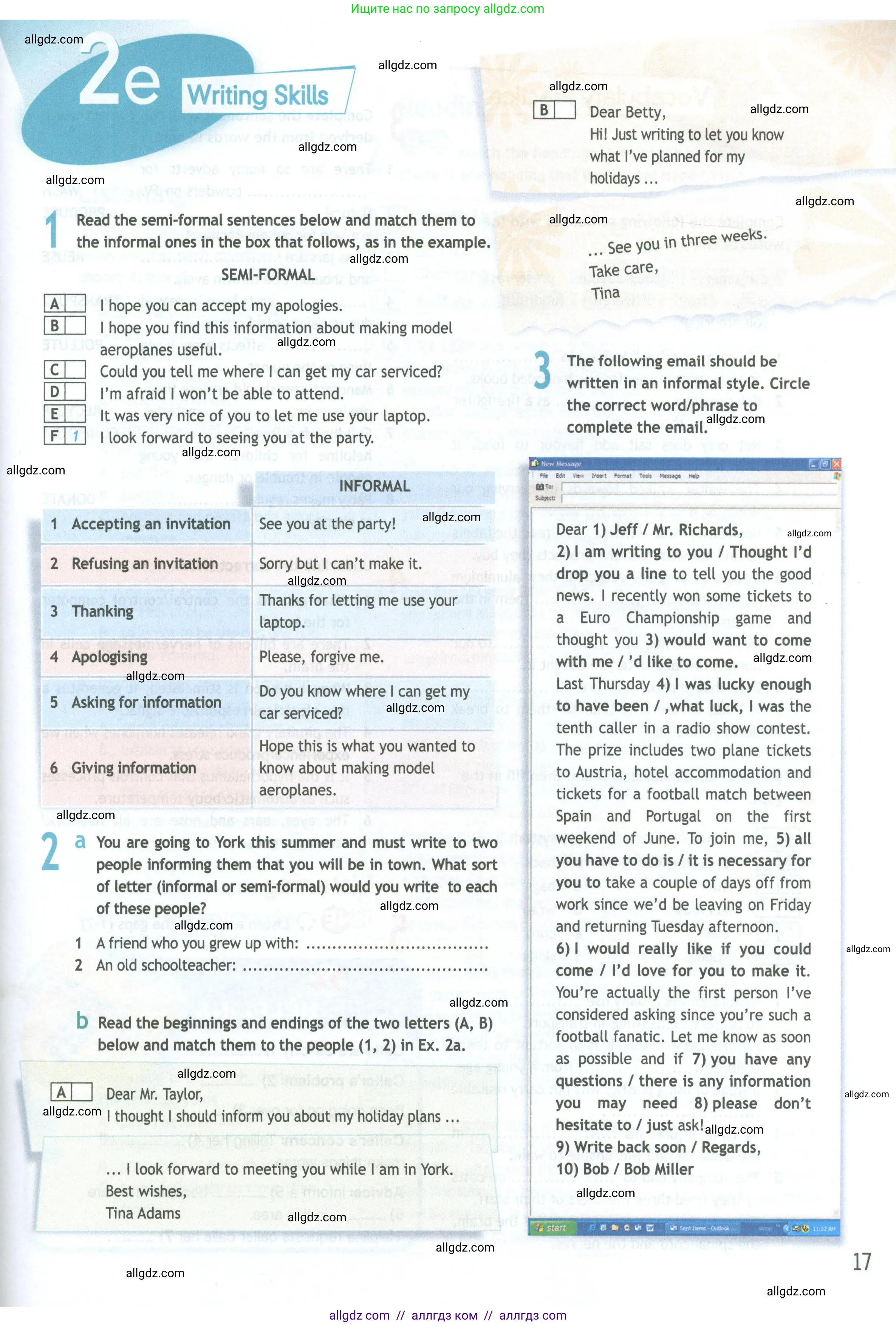 Английский язык (english), 11 класс Рабочая тетрадь (workbook), авторы: Афанасьева Ольга Васильевна (Afanasyeva Olga), Дули Дженни (Dooley Jenny), Михеева Ирина Владимировна (Mikheeva Irina), Оби Боб (Obee Bob), Эванс Вирджиния (Evans Virginia), издательство Просвещение, Москва, 2019, белого цвета, страница 17