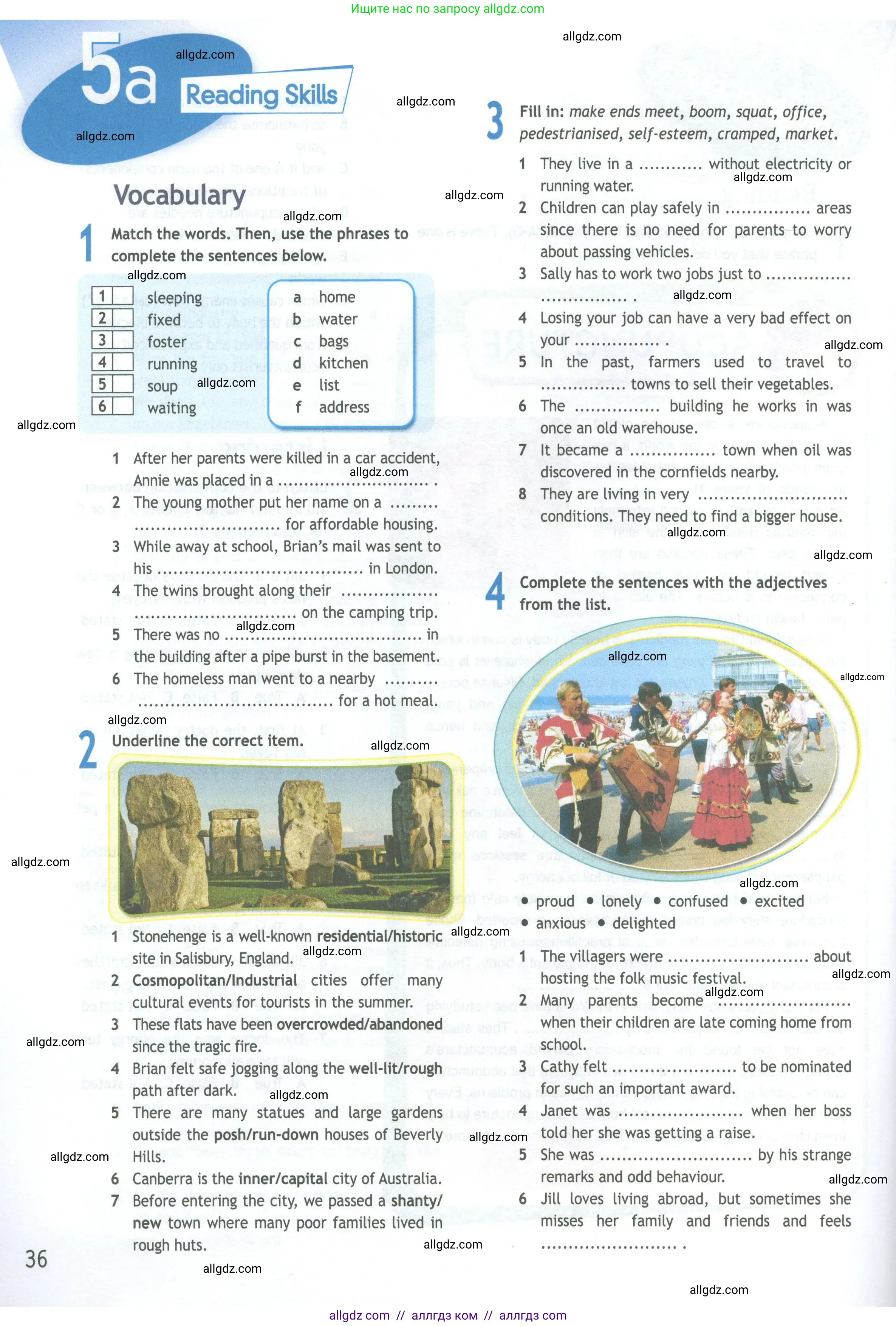 Английский язык (english), 11 класс Рабочая тетрадь (workbook), авторы: Афанасьева Ольга Васильевна (Afanasyeva Olga), Дули Дженни (Dooley Jenny), Михеева Ирина Владимировна (Mikheeva Irina), Оби Боб (Obee Bob), Эванс Вирджиния (Evans Virginia), издательство Просвещение, Москва, 2019, белого цвета, страница 36