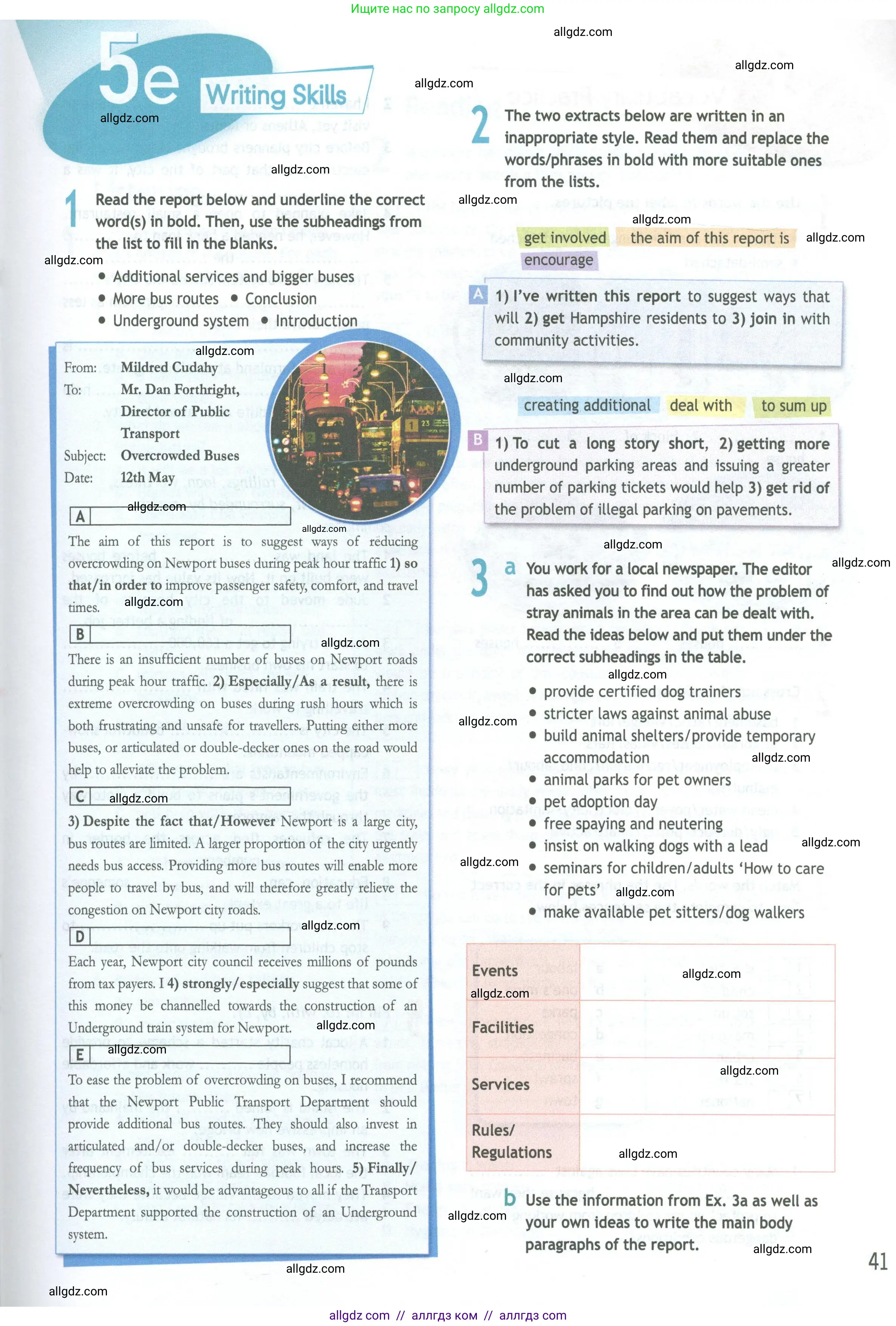 Английский язык (english), 11 класс Рабочая тетрадь (workbook), авторы: Афанасьева Ольга Васильевна (Afanasyeva Olga), Дули Дженни (Dooley Jenny), Михеева Ирина Владимировна (Mikheeva Irina), Оби Боб (Obee Bob), Эванс Вирджиния (Evans Virginia), издательство Просвещение, Москва, 2019, белого цвета, страница 41