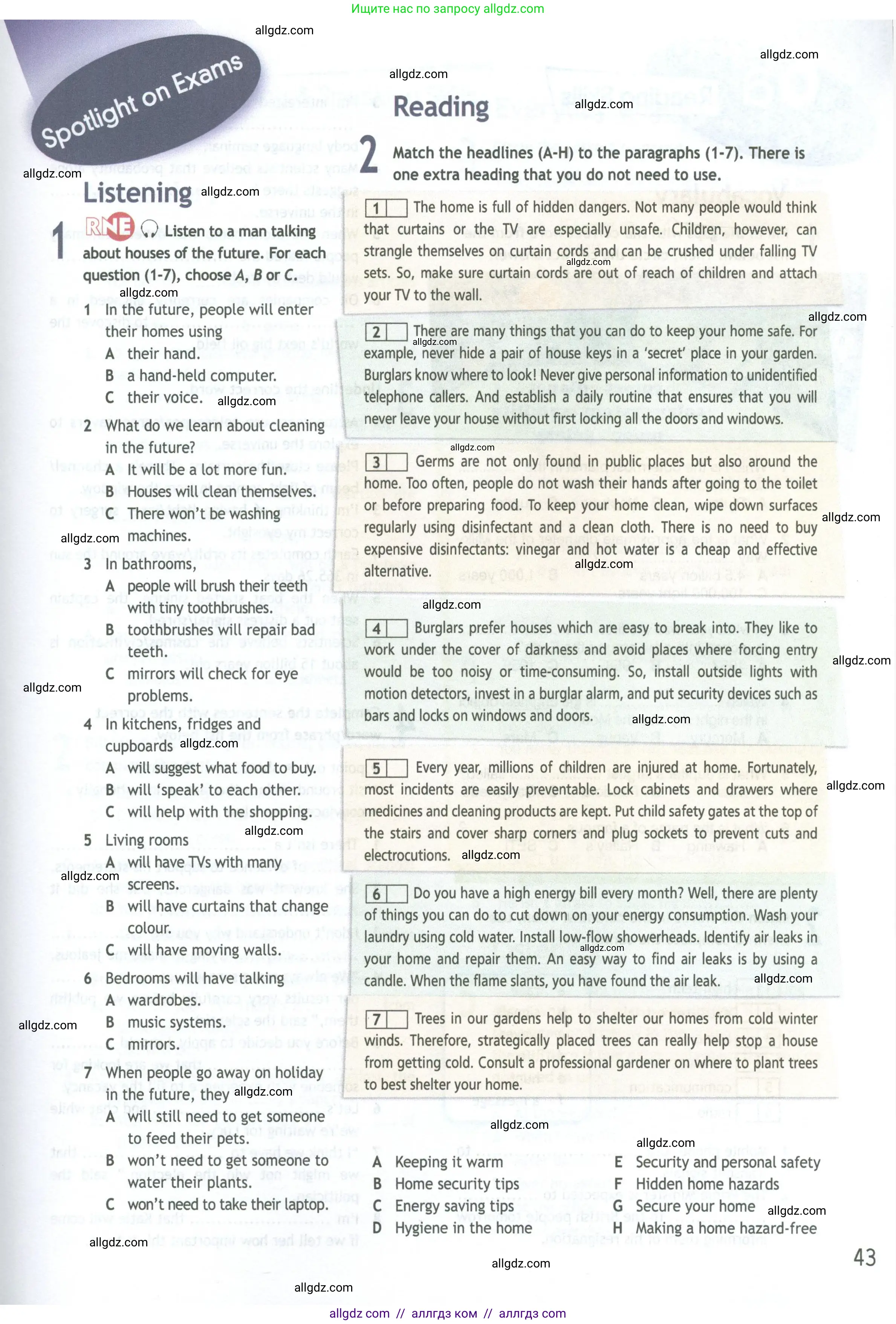 Английский язык (english), 11 класс Рабочая тетрадь (workbook), авторы: Афанасьева Ольга Васильевна (Afanasyeva Olga), Дули Дженни (Dooley Jenny), Михеева Ирина Владимировна (Mikheeva Irina), Оби Боб (Obee Bob), Эванс Вирджиния (Evans Virginia), издательство Просвещение, Москва, 2019, белого цвета, страница 43