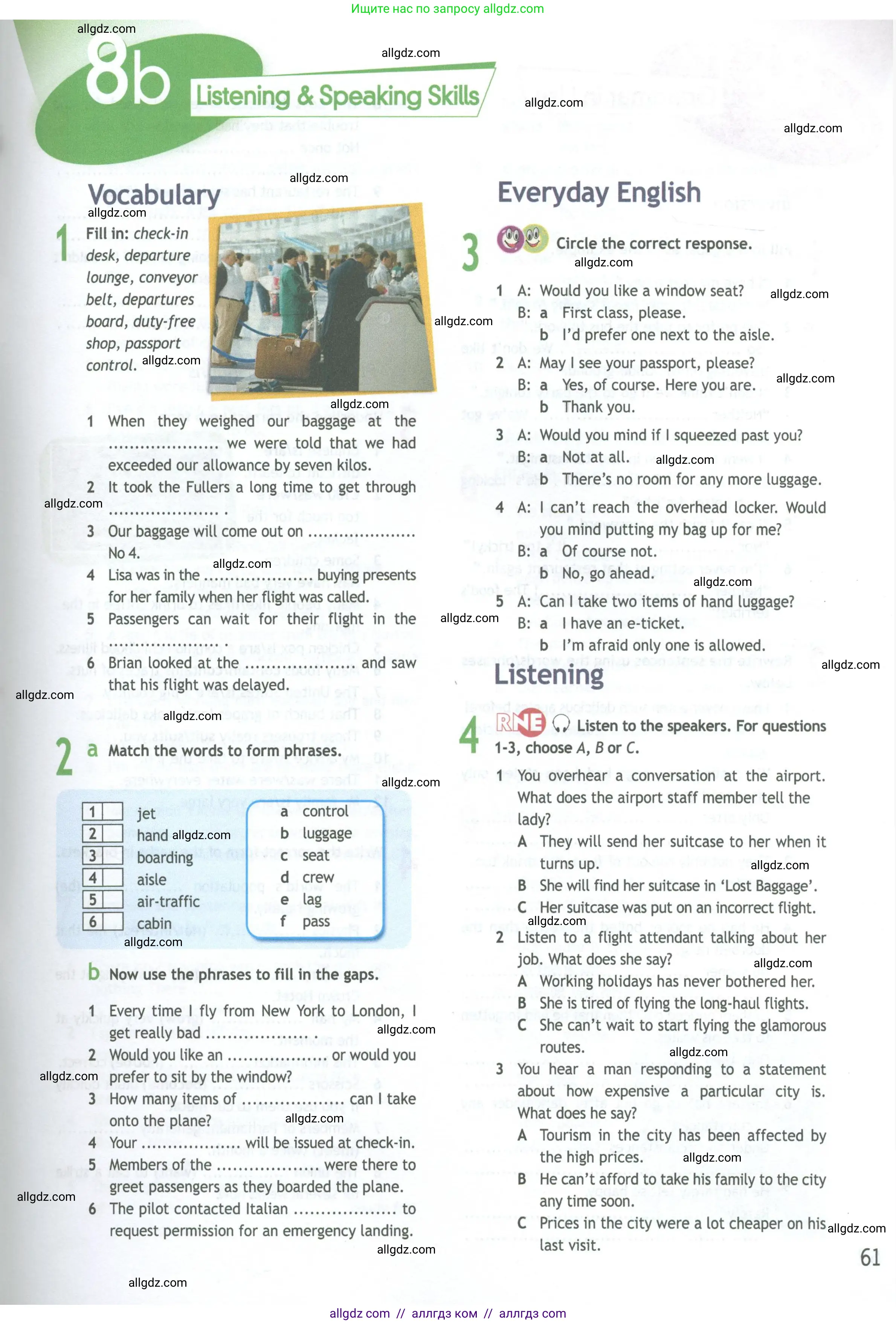 Английский язык (english), 11 класс Рабочая тетрадь (workbook), авторы: Афанасьева Ольга Васильевна (Afanasyeva Olga), Дули Дженни (Dooley Jenny), Михеева Ирина Владимировна (Mikheeva Irina), Оби Боб (Obee Bob), Эванс Вирджиния (Evans Virginia), издательство Просвещение, Москва, 2019, белого цвета, страница 61