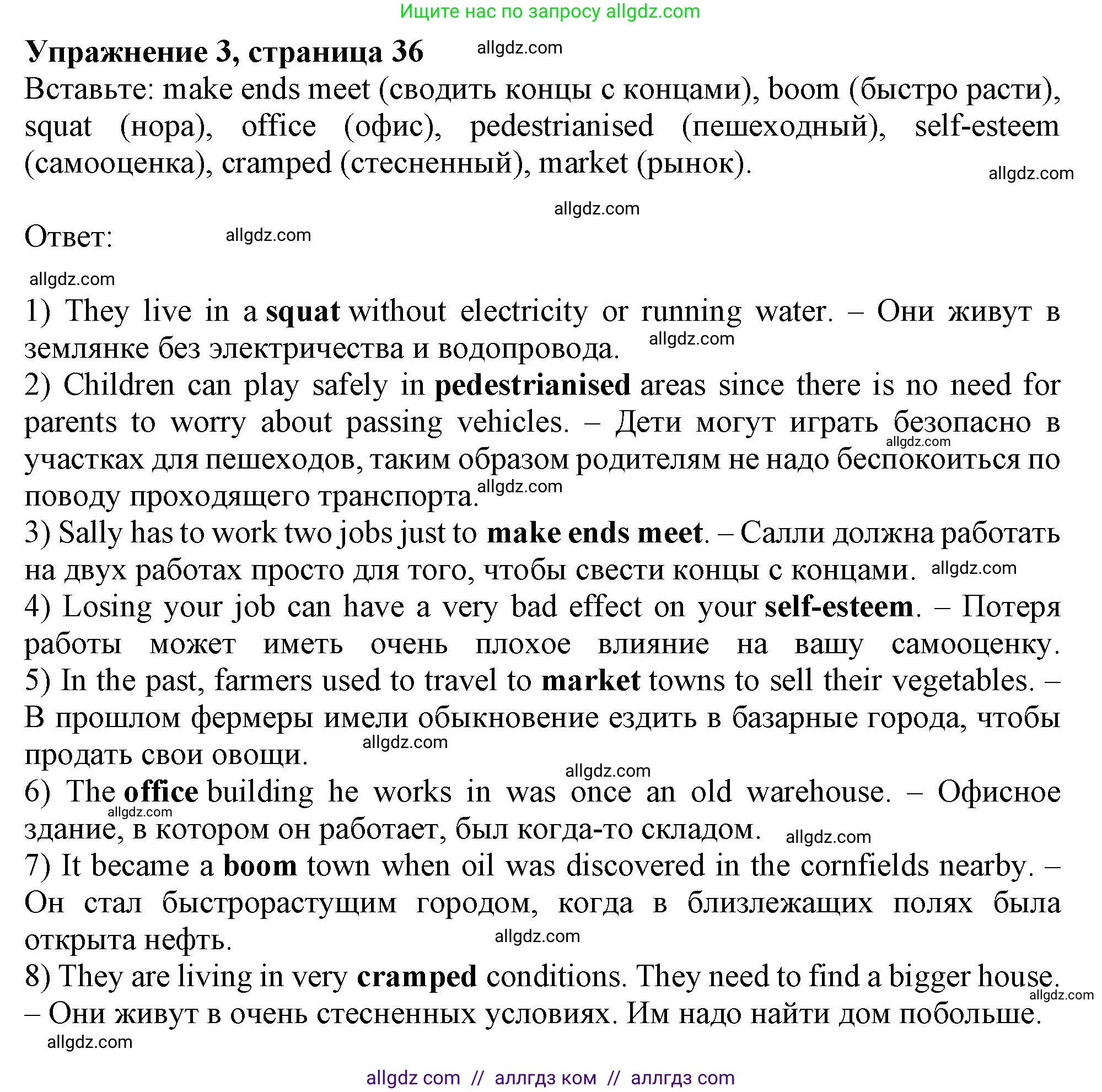 Английский язык (english), 11 класс Рабочая тетрадь (workbook), авторы: Афанасьева Ольга Васильевна (Afanasyeva Olga), Дули Дженни (Dooley Jenny), Михеева Ирина Владимировна (Mikheeva Irina), Оби Боб (Obee Bob), Эванс Вирджиния (Evans Virginia), издательство Просвещение, Москва, 2019, белого цвета, страница 36, номер 3, Решение 1