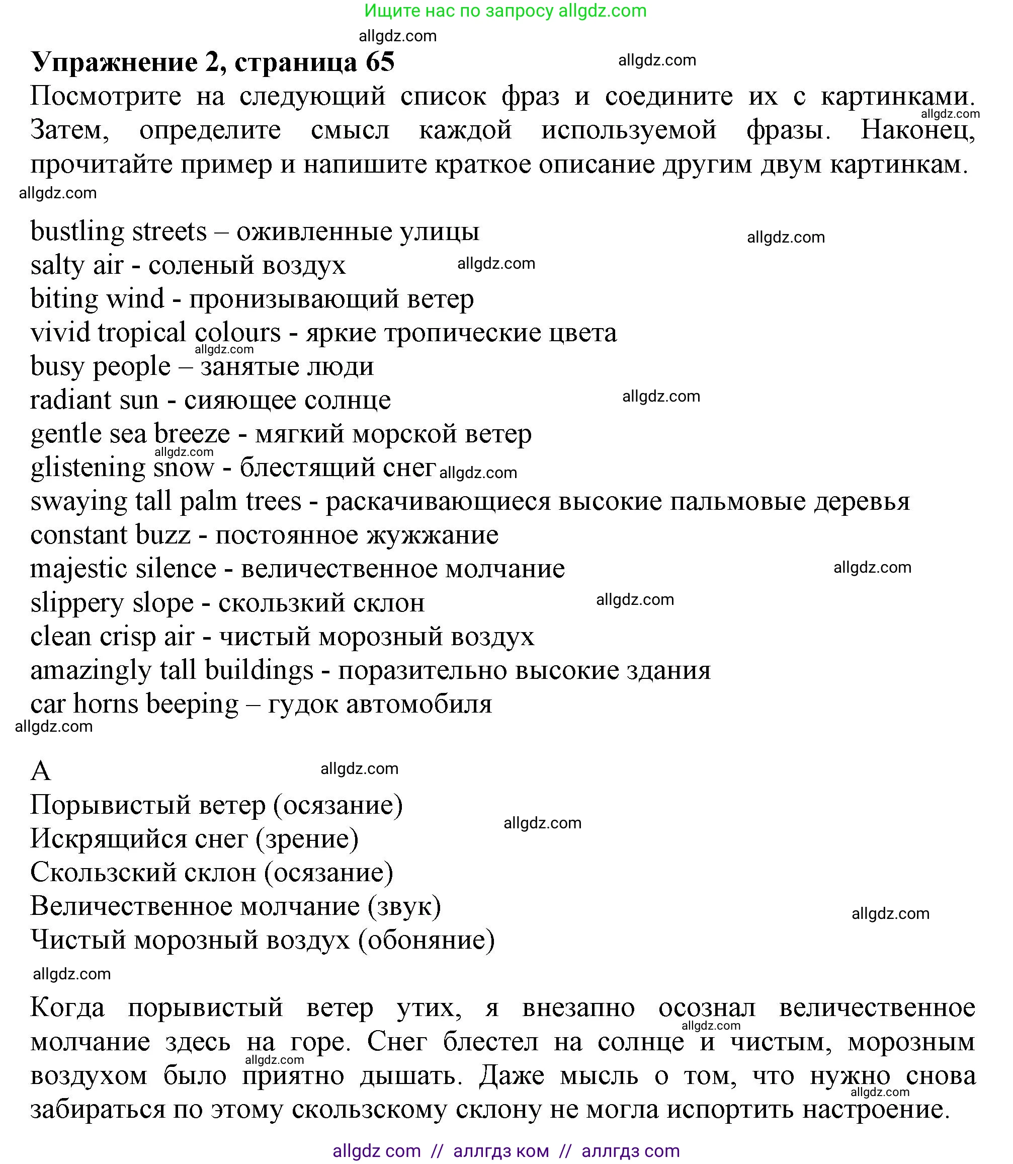 Английский язык (english), 11 класс Рабочая тетрадь (workbook), авторы: Афанасьева Ольга Васильевна (Afanasyeva Olga), Дули Дженни (Dooley Jenny), Михеева Ирина Владимировна (Mikheeva Irina), Оби Боб (Obee Bob), Эванс Вирджиния (Evans Virginia), издательство Просвещение, Москва, 2019, белого цвета, страница 65, номер 2, Решение 1