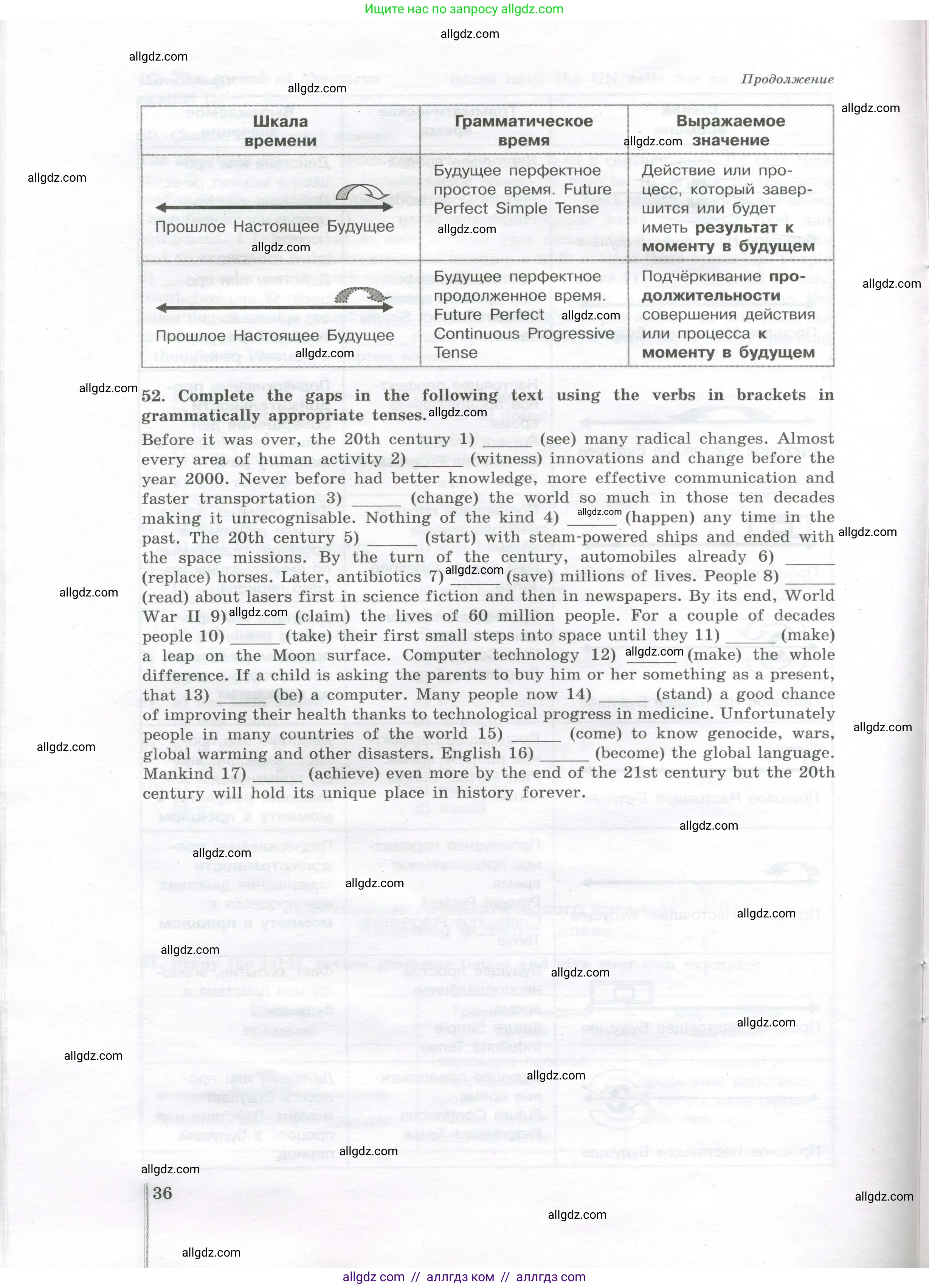 Английский язык (english), 11 класс сборник грамматических упражнений, автор: Мильруд Радислав Петрович (Millrood Radislav), издательство Просвещение, Москва, 2019, страница 36