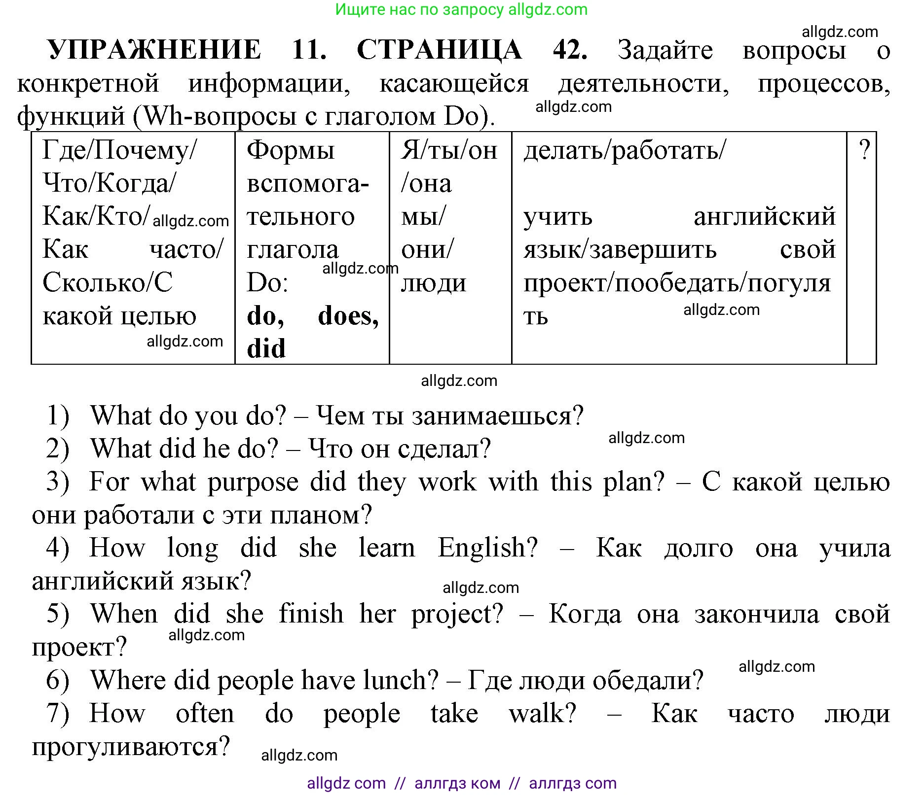 Английский язык (english), 11 класс сборник грамматических упражнений, автор: Мильруд Радислав Петрович (Millrood Radislav), издательство Просвещение, Москва, 2019, страница 42, номер 11, Решение 1