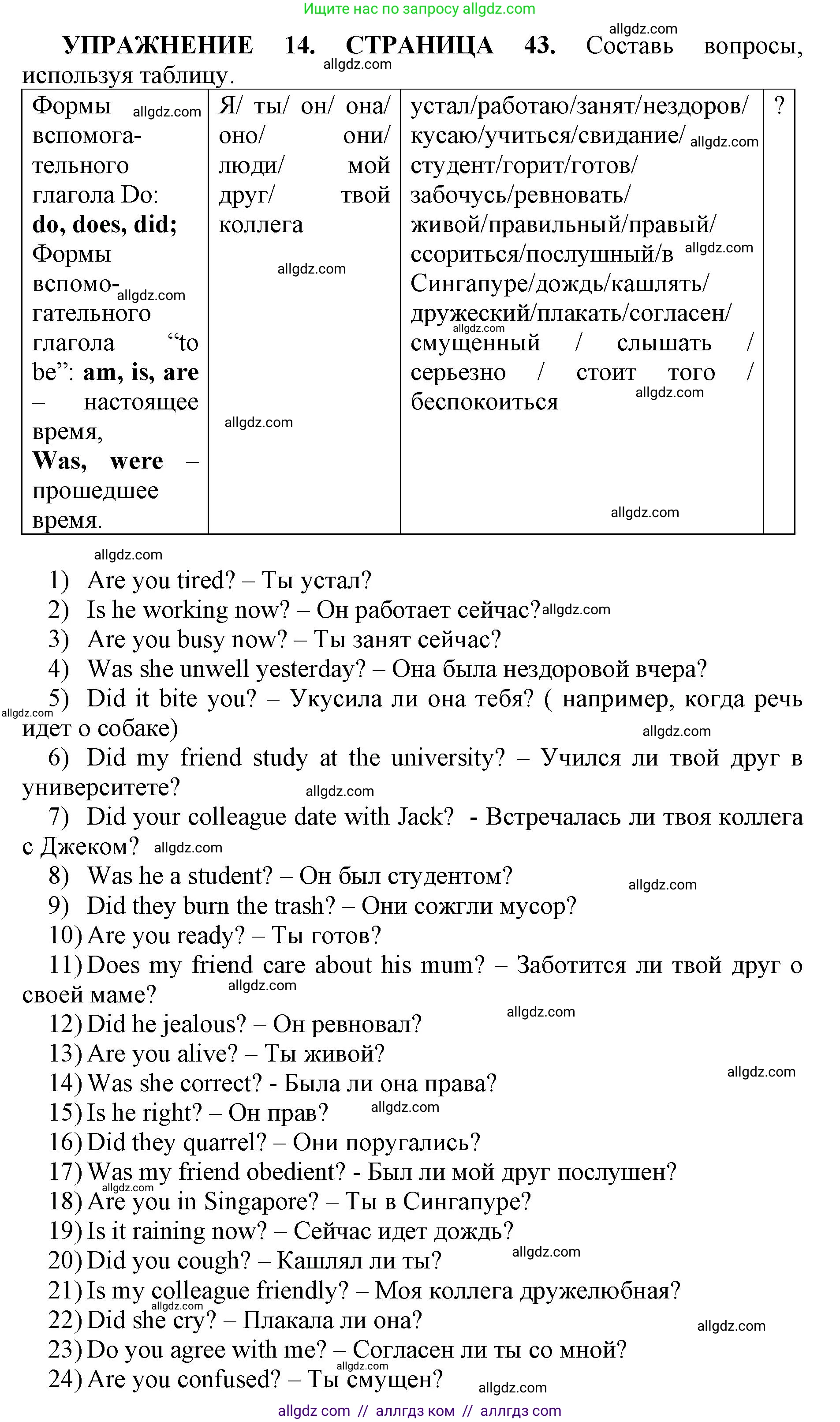 Английский язык (english), 11 класс сборник грамматических упражнений, автор: Мильруд Радислав Петрович (Millrood Radislav), издательство Просвещение, Москва, 2019, страница 43, номер 14, Решение 1