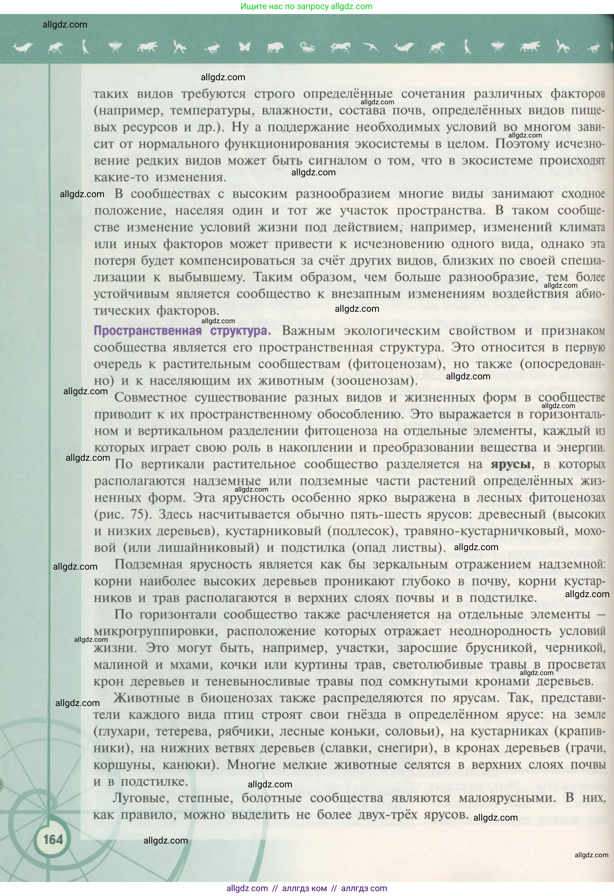 Биология, 11 класс Учебник, авторы: Пасечник Владимир Васильевич, Каменский Андрей Александрович, Рубцов Александр Михайлович, Швецов Глеб Геннадьевич, Гапонюк Зоя Георгиевна, издательство Просвещение, Москва, 2018, страница 164