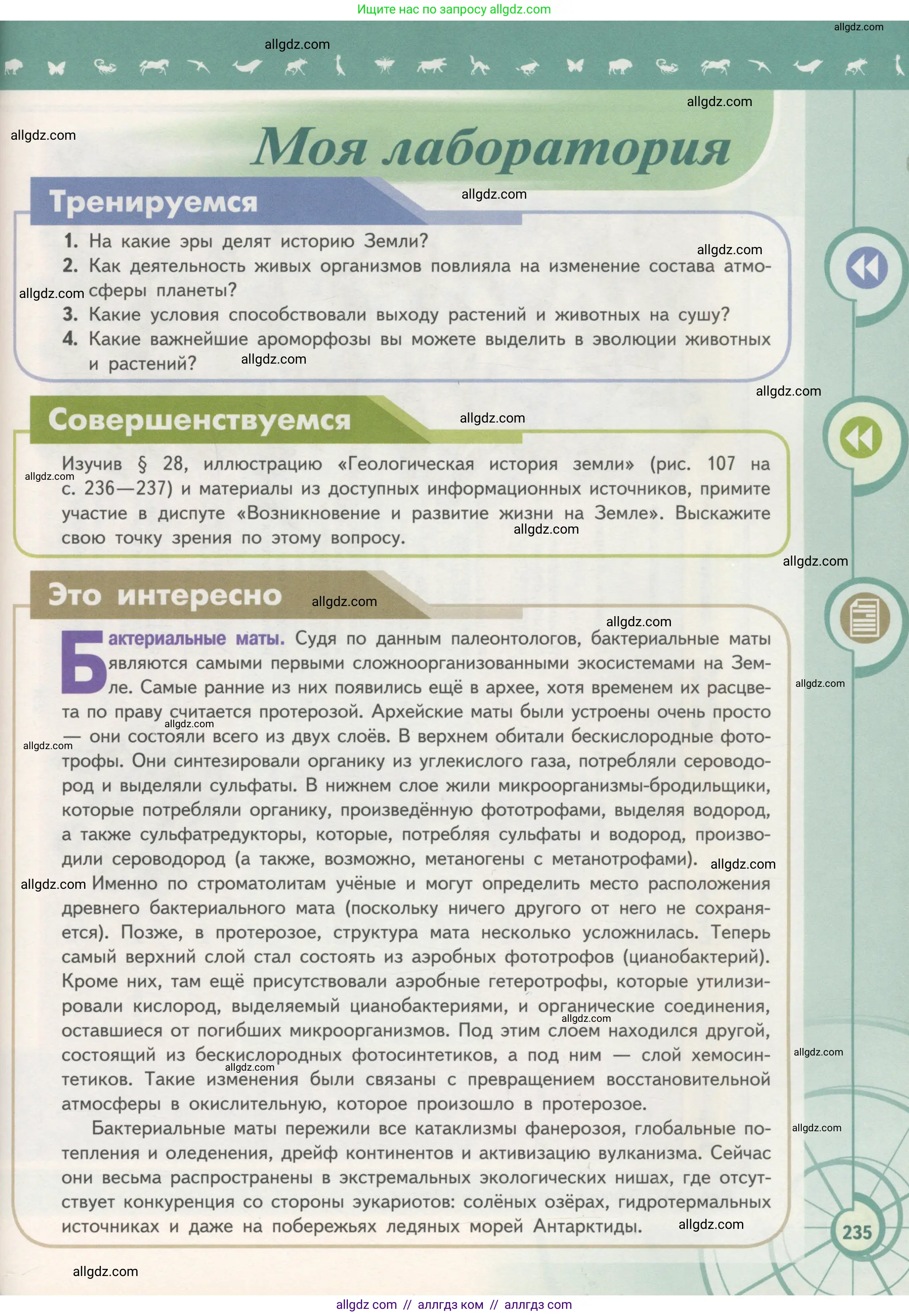 Биология, 11 класс Учебник, авторы: Пасечник Владимир Васильевич, Каменский Андрей Александрович, Рубцов Александр Михайлович, Швецов Глеб Геннадьевич, Гапонюк Зоя Георгиевна, издательство Просвещение, Москва, 2018, страница 235
