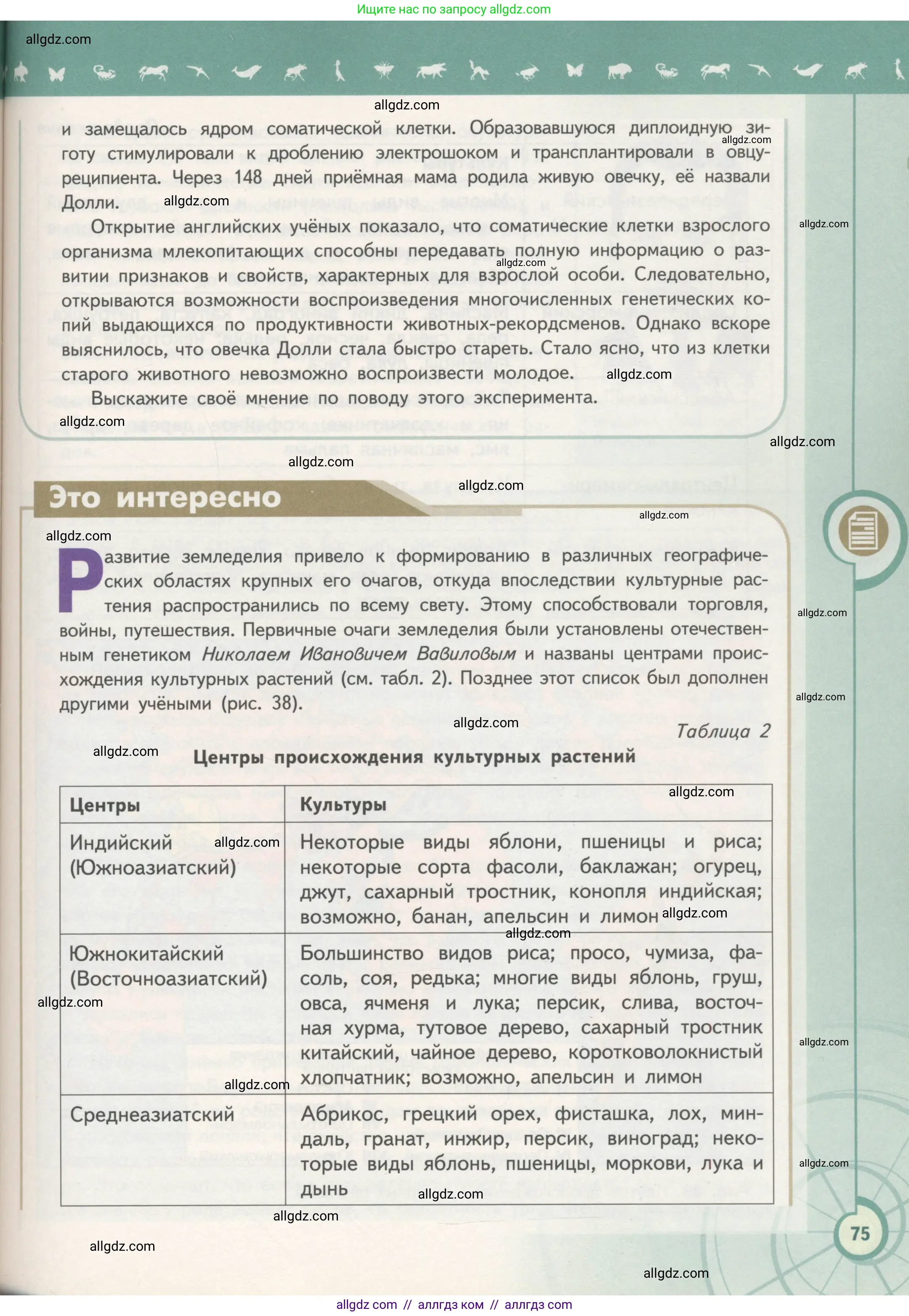 Биология, 11 класс Учебник, авторы: Пасечник Владимир Васильевич, Каменский Андрей Александрович, Рубцов Александр Михайлович, Швецов Глеб Геннадьевич, Гапонюк Зоя Георгиевна, издательство Просвещение, Москва, 2018, страница 75