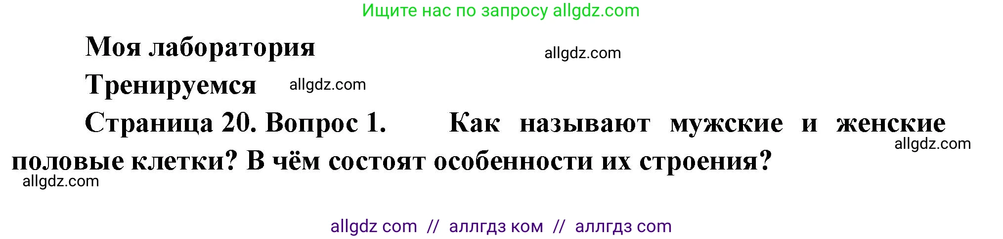 Биология, 11 класс Учебник, авторы: Пасечник Владимир Васильевич, Каменский Андрей Александрович, Рубцов Александр Михайлович, Швецов Глеб Геннадьевич, Гапонюк Зоя Георгиевна, издательство Просвещение, Москва, 2018, страница 19, номер 1, Решение