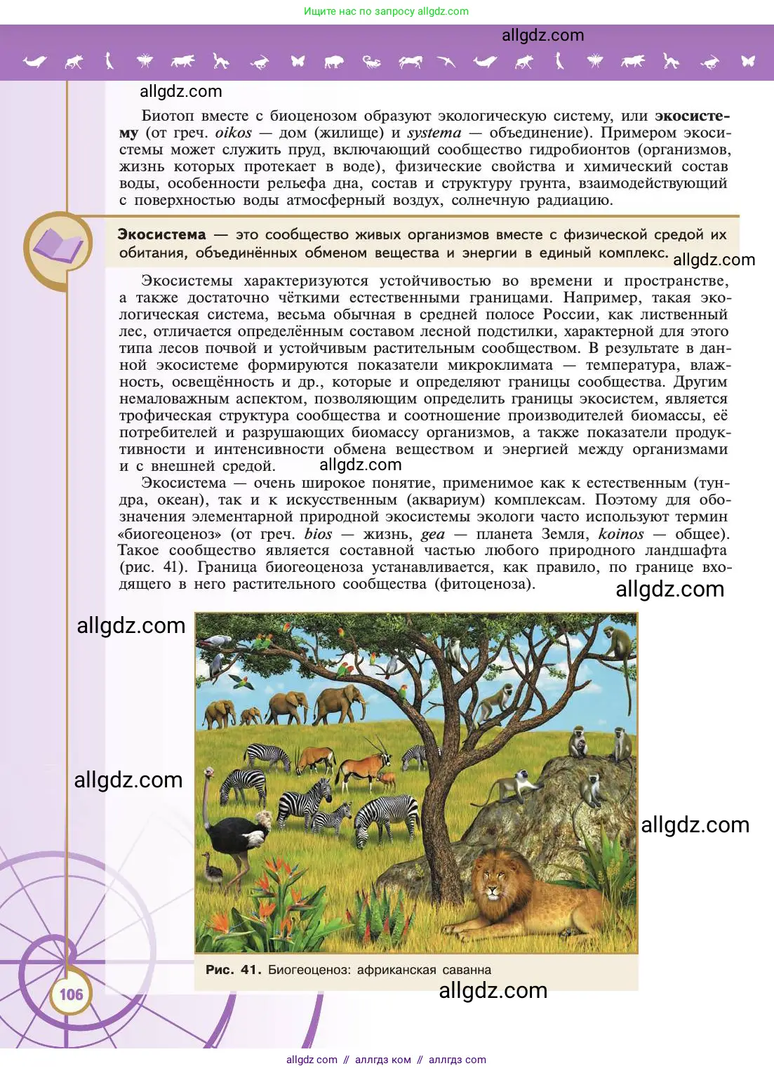 Биология, 11 класс Учебник, авторы: Пасечник Владимир Васильевич, Каменский Андрей Александрович, Рубцов Александр Михайлович, Швецов Глеб Геннадьевич, Абовян Леван Арташесович, Гапонюк Зоя Георгиевна, издательство Просвещение, Москва, 2019, страница 106