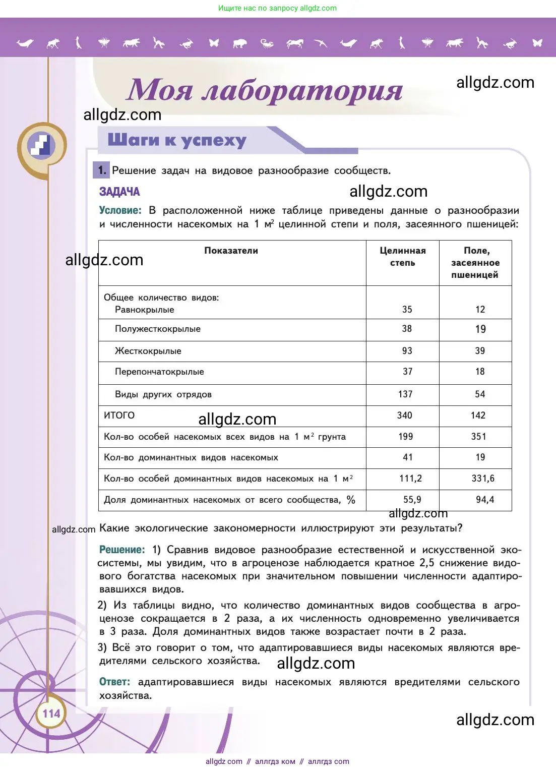 Биология, 11 класс Учебник, авторы: Пасечник Владимир Васильевич, Каменский Андрей Александрович, Рубцов Александр Михайлович, Швецов Глеб Геннадьевич, Абовян Леван Арташесович, Гапонюк Зоя Георгиевна, издательство Просвещение, Москва, 2019, страница 114