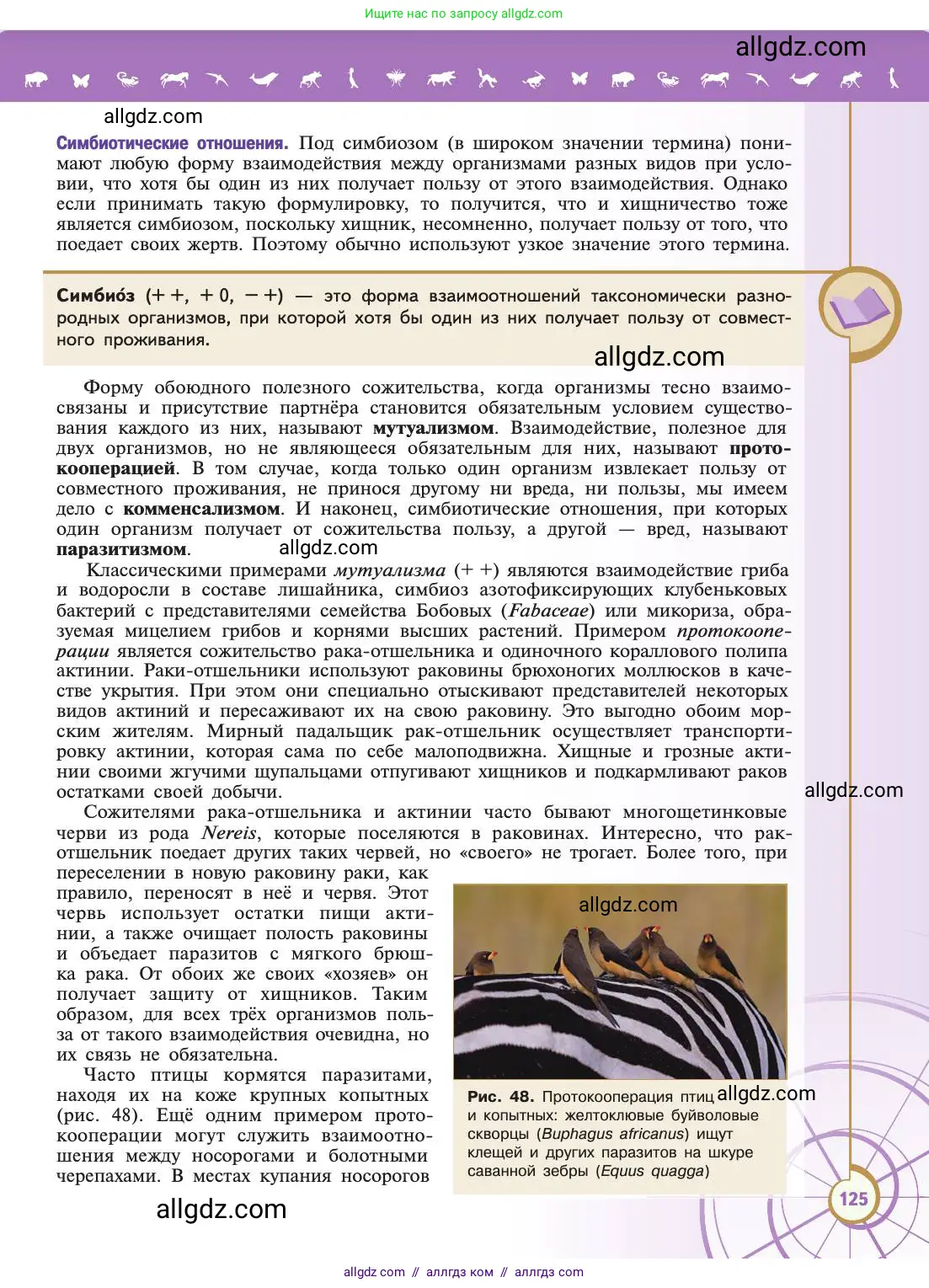 Биология, 11 класс Учебник, авторы: Пасечник Владимир Васильевич, Каменский Андрей Александрович, Рубцов Александр Михайлович, Швецов Глеб Геннадьевич, Абовян Леван Арташесович, Гапонюк Зоя Георгиевна, издательство Просвещение, Москва, 2019, страница 125