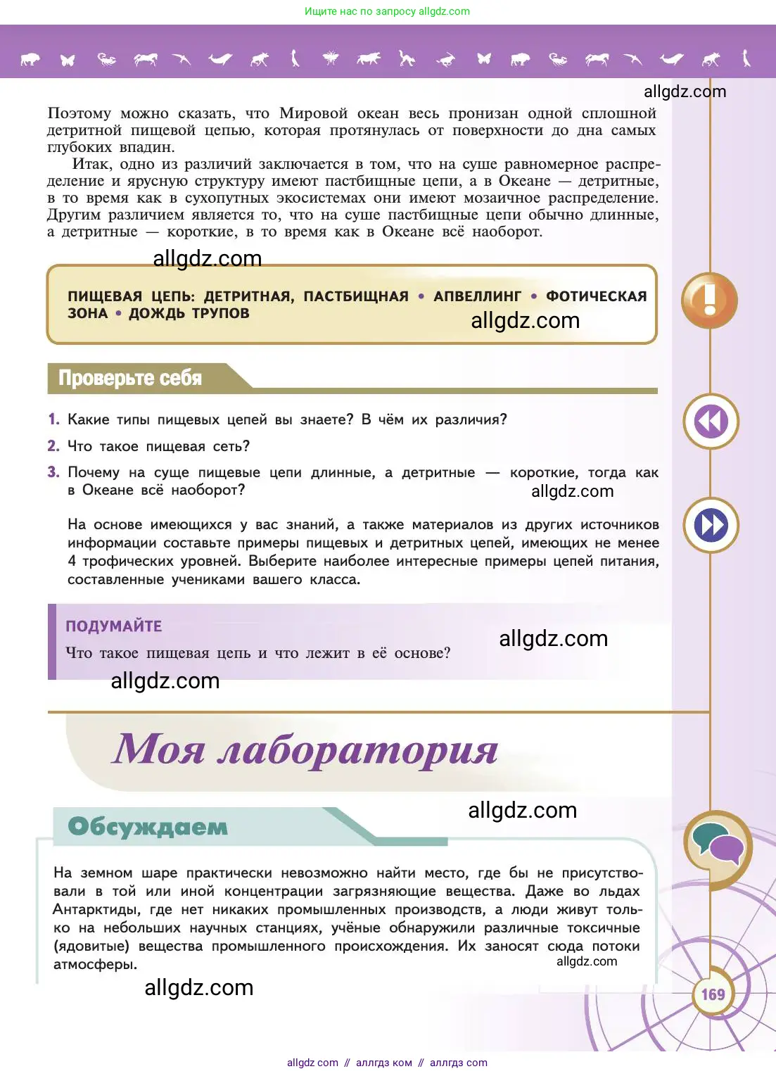 Биология, 11 класс Учебник, авторы: Пасечник Владимир Васильевич, Каменский Андрей Александрович, Рубцов Александр Михайлович, Швецов Глеб Геннадьевич, Абовян Леван Арташесович, Гапонюк Зоя Георгиевна, издательство Просвещение, Москва, 2019, страница 169