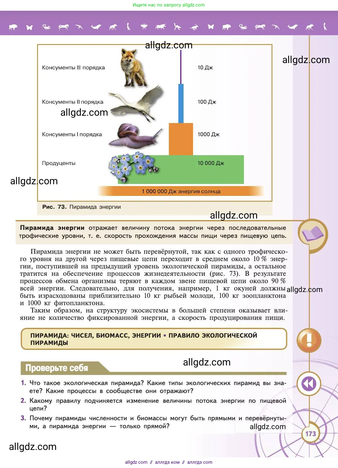 Биология, 11 класс Учебник, авторы: Пасечник Владимир Васильевич, Каменский Андрей Александрович, Рубцов Александр Михайлович, Швецов Глеб Геннадьевич, Абовян Леван Арташесович, Гапонюк Зоя Георгиевна, издательство Просвещение, Москва, 2019, страница 173