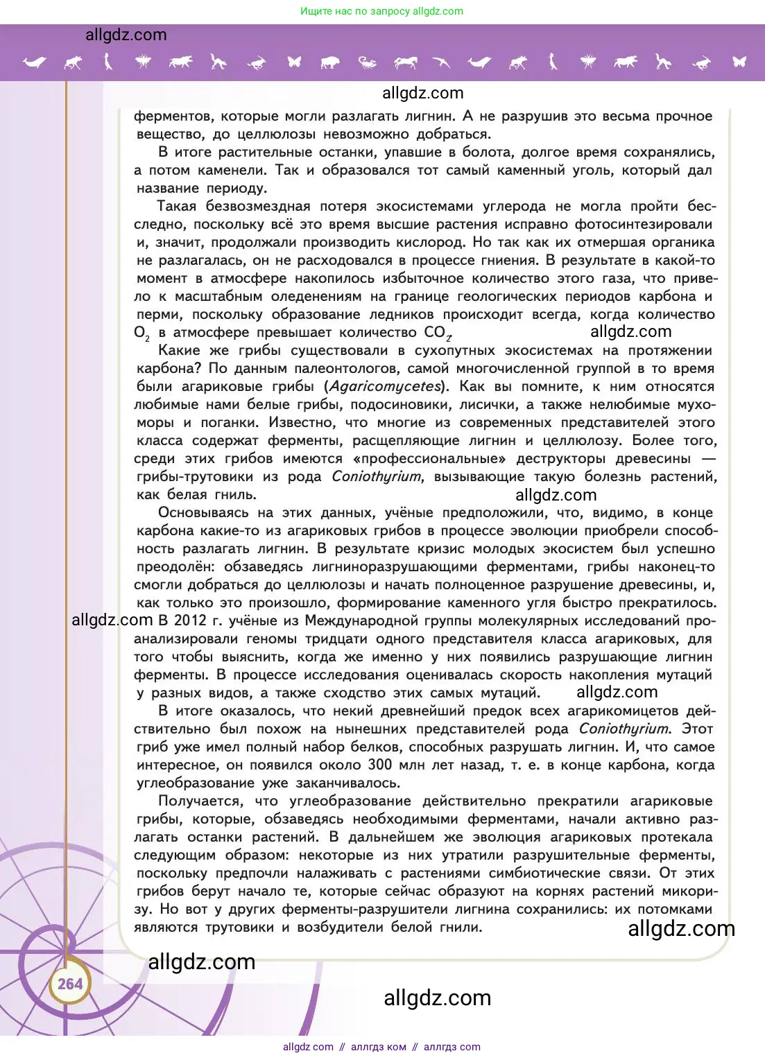 Биология, 11 класс Учебник, авторы: Пасечник Владимир Васильевич, Каменский Андрей Александрович, Рубцов Александр Михайлович, Швецов Глеб Геннадьевич, Абовян Леван Арташесович, Гапонюк Зоя Георгиевна, издательство Просвещение, Москва, 2019, страница 264
