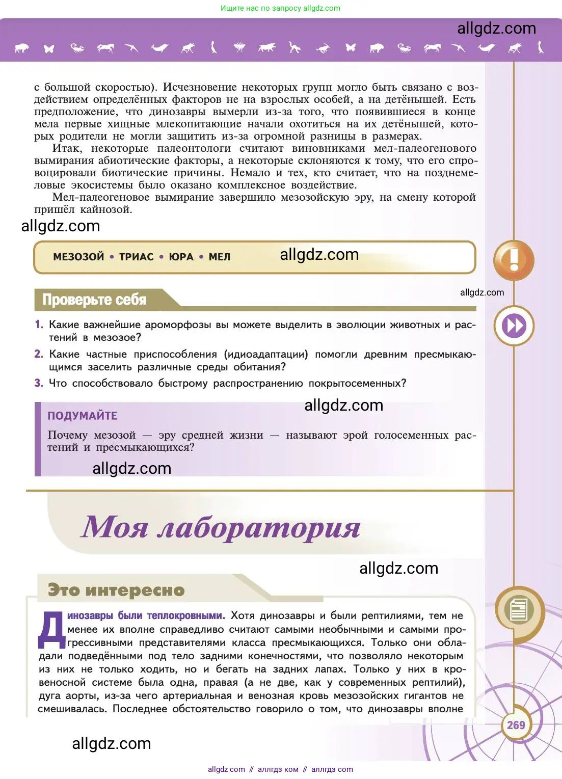 Биология, 11 класс Учебник, авторы: Пасечник Владимир Васильевич, Каменский Андрей Александрович, Рубцов Александр Михайлович, Швецов Глеб Геннадьевич, Абовян Леван Арташесович, Гапонюк Зоя Георгиевна, издательство Просвещение, Москва, 2019, страница 269