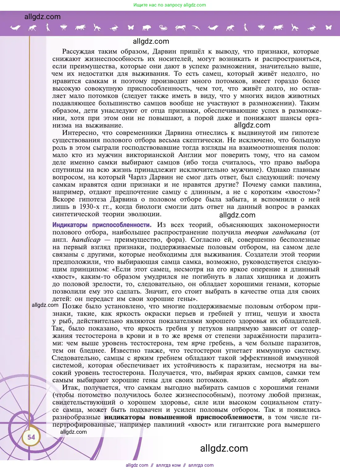 Биология, 11 класс Учебник, авторы: Пасечник Владимир Васильевич, Каменский Андрей Александрович, Рубцов Александр Михайлович, Швецов Глеб Геннадьевич, Абовян Леван Арташесович, Гапонюк Зоя Георгиевна, издательство Просвещение, Москва, 2019, страница 54