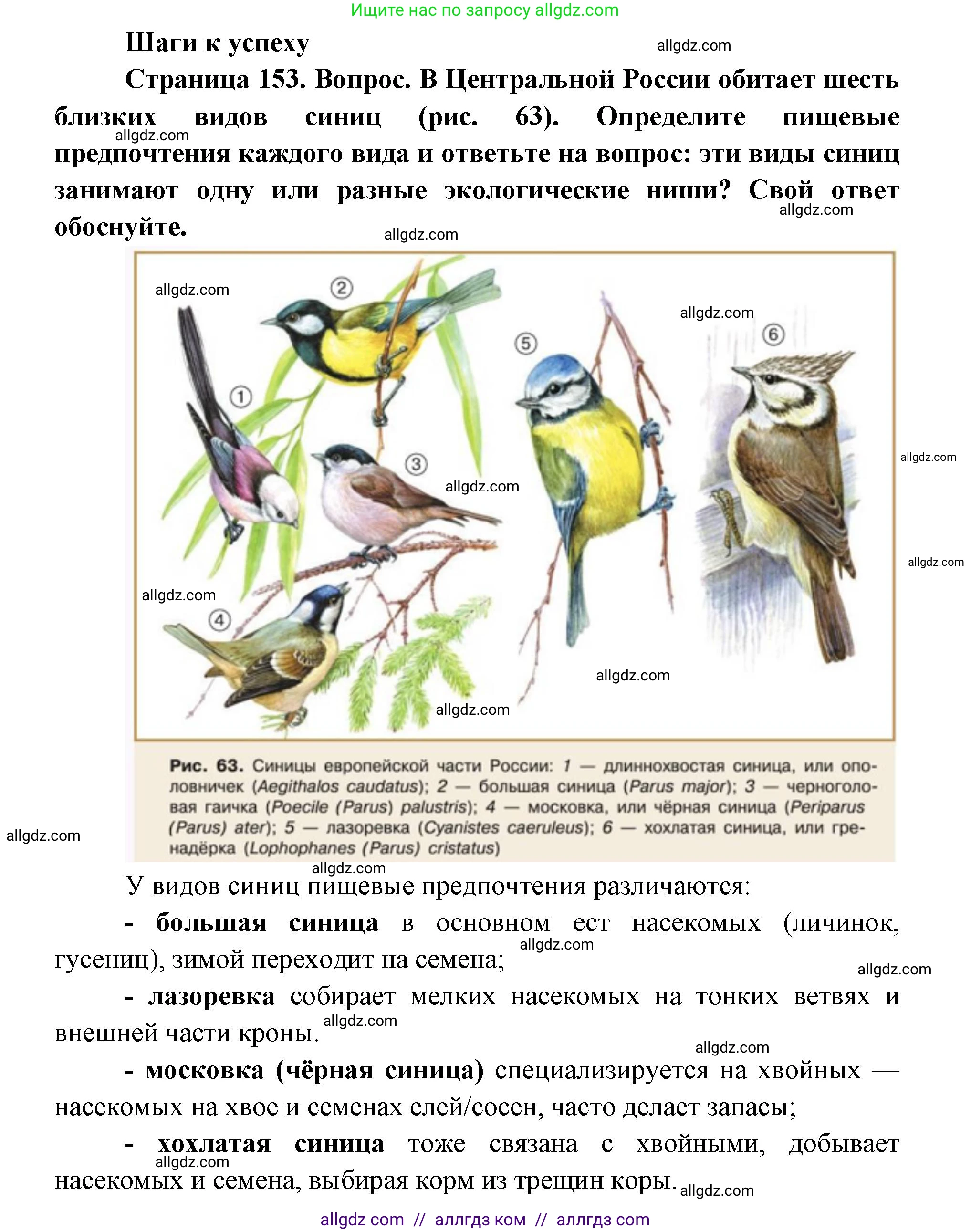 Биология, 11 класс Учебник, авторы: Пасечник Владимир Васильевич, Каменский Андрей Александрович, Рубцов Александр Михайлович, Швецов Глеб Геннадьевич, Абовян Леван Арташесович, Гапонюк Зоя Георгиевна, издательство Просвещение, Москва, 2019, страница 153, Решение 1