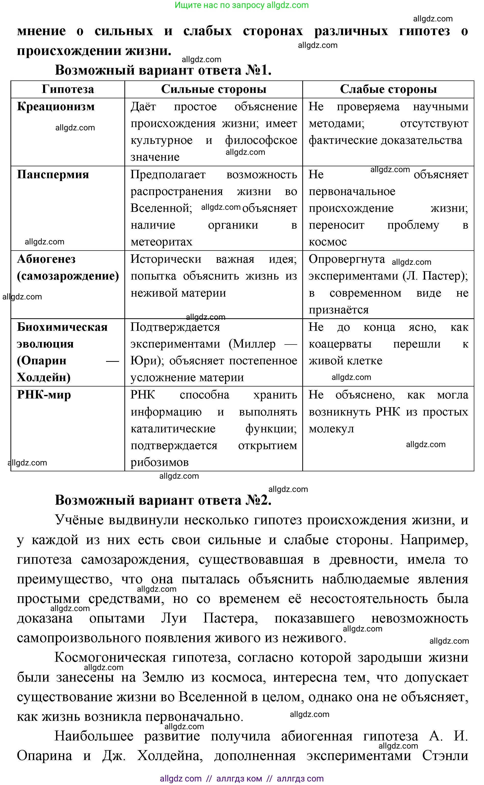 Биология, 11 класс Учебник, авторы: Пасечник Владимир Васильевич, Каменский Андрей Александрович, Рубцов Александр Михайлович, Швецов Глеб Геннадьевич, Абовян Леван Арташесович, Гапонюк Зоя Георгиевна, издательство Просвещение, Москва, 2019, страница 245, Решение 1 (продолжение 2)