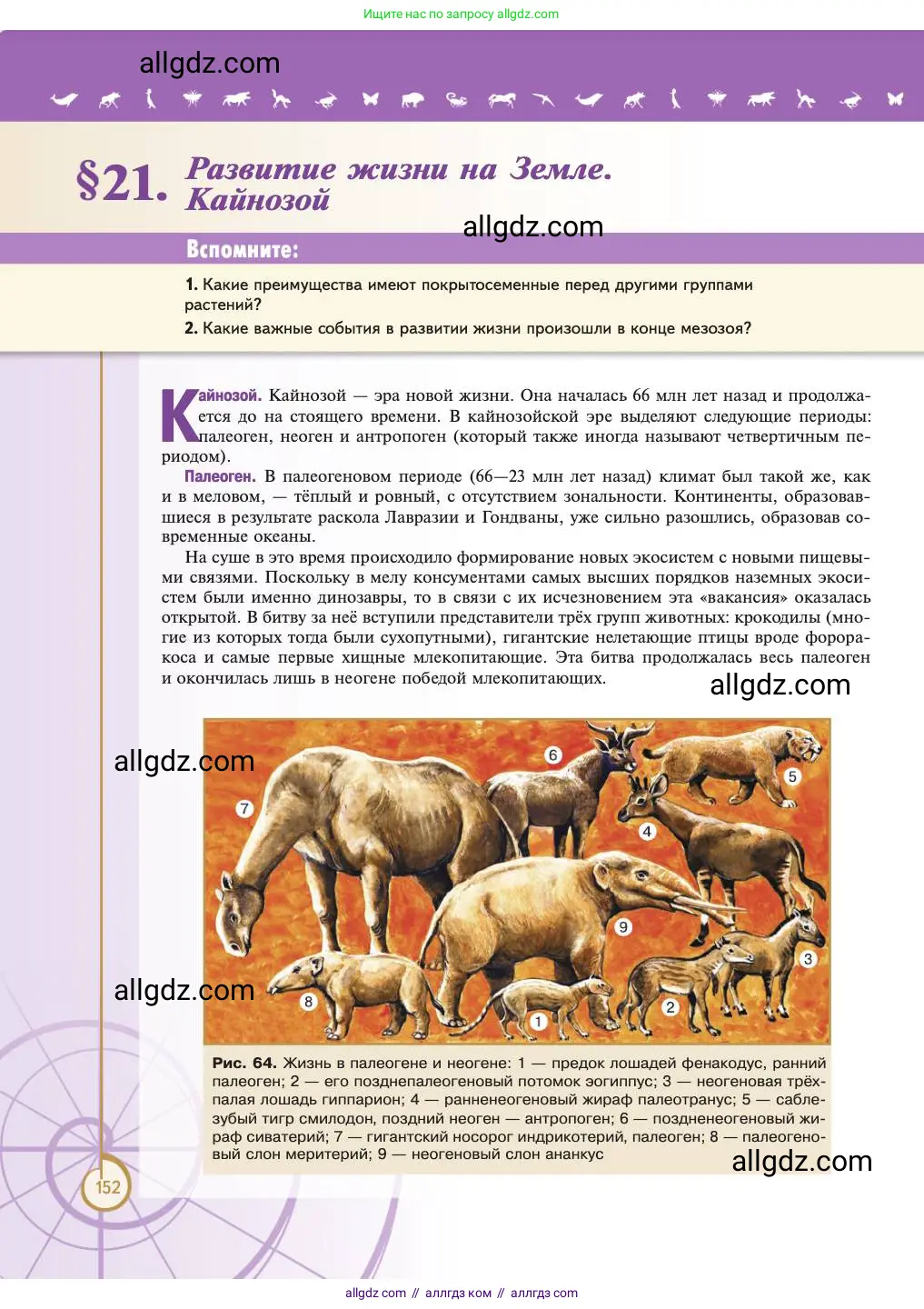 Биология, 11 класс Учебник, авторы: Пасечник Владимир Васильевич, Каменский Андрей Александрович, Рубцов Александр Михайлович, Швецов Глеб Геннадьевич, Абовян Леван Арташесович, Гапонюк Зоя Георгиевна, издательство Просвещение, Москва, 2023, страница 152