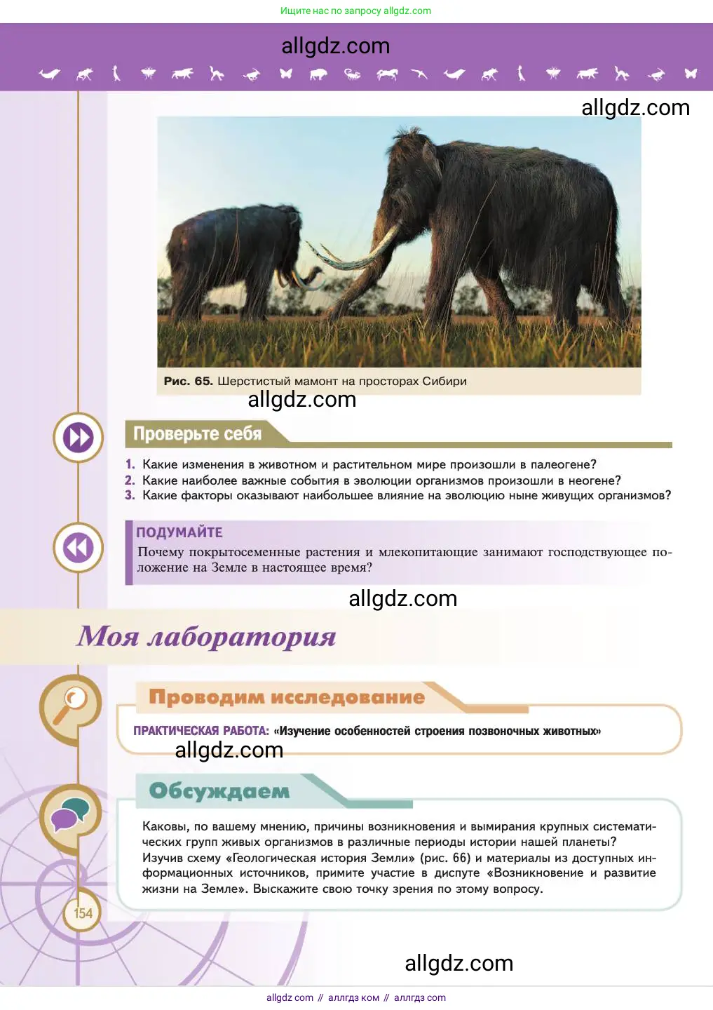 Биология, 11 класс Учебник, авторы: Пасечник Владимир Васильевич, Каменский Андрей Александрович, Рубцов Александр Михайлович, Швецов Глеб Геннадьевич, Абовян Леван Арташесович, Гапонюк Зоя Георгиевна, издательство Просвещение, Москва, 2023, страница 154