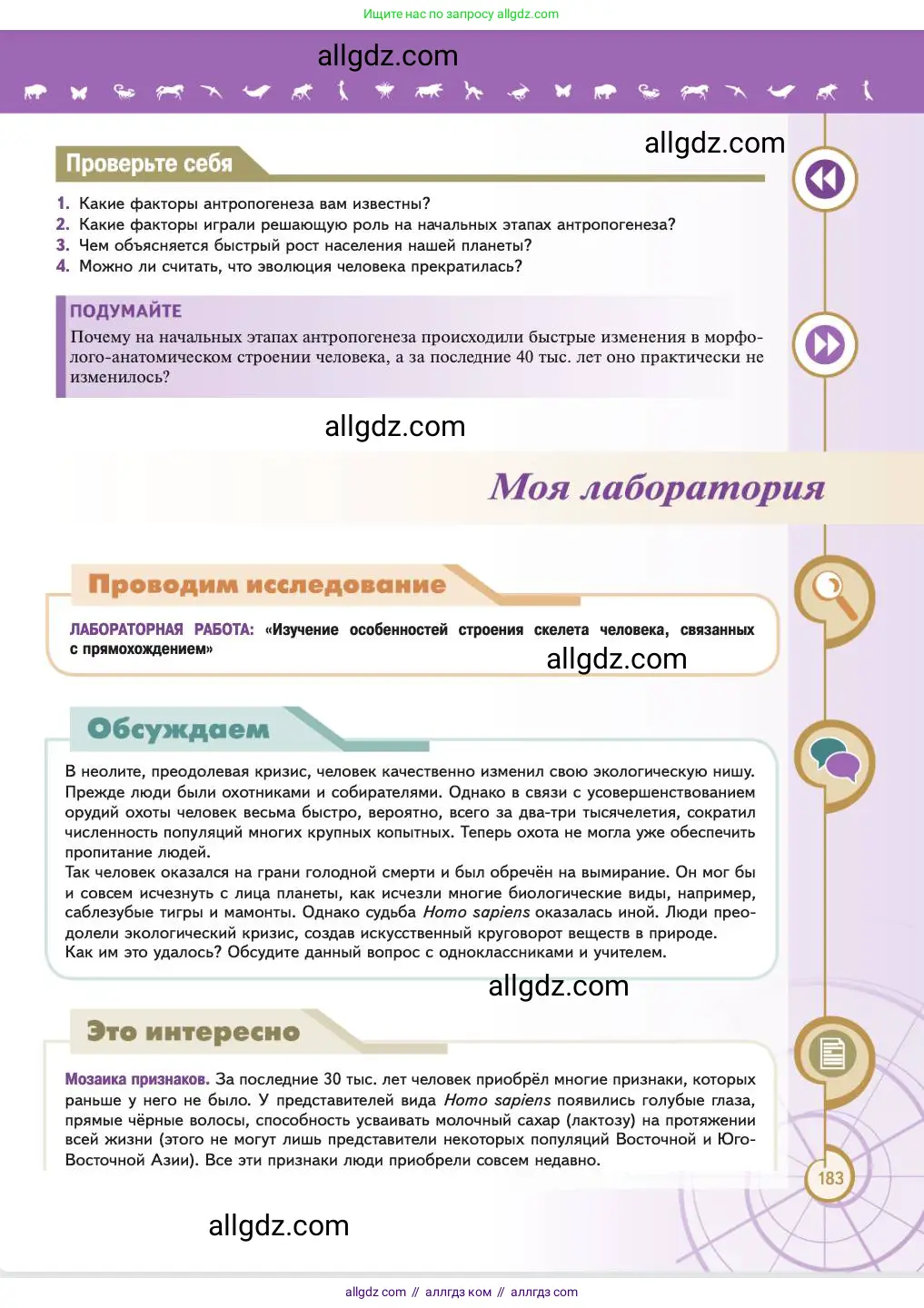 Биология, 11 класс Учебник, авторы: Пасечник Владимир Васильевич, Каменский Андрей Александрович, Рубцов Александр Михайлович, Швецов Глеб Геннадьевич, Абовян Леван Арташесович, Гапонюк Зоя Георгиевна, издательство Просвещение, Москва, 2023, страница 183