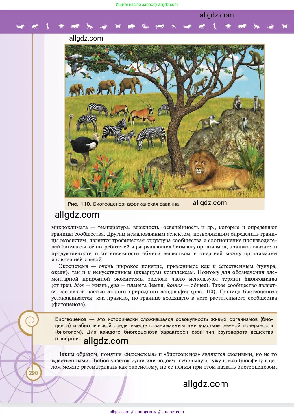Биология, 11 класс Учебник, авторы: Пасечник Владимир Васильевич, Каменский Андрей Александрович, Рубцов Александр Михайлович, Швецов Глеб Геннадьевич, Абовян Леван Арташесович, Гапонюк Зоя Георгиевна, издательство Просвещение, Москва, 2023, страница 290