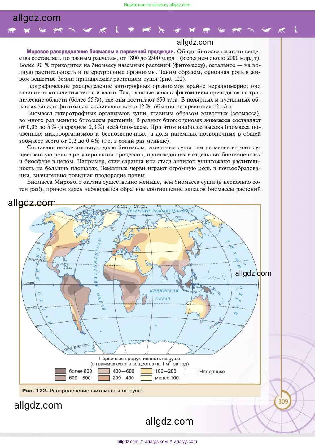 Биология, 11 класс Учебник, авторы: Пасечник Владимир Васильевич, Каменский Андрей Александрович, Рубцов Александр Михайлович, Швецов Глеб Геннадьевич, Абовян Леван Арташесович, Гапонюк Зоя Георгиевна, издательство Просвещение, Москва, 2023, страница 309