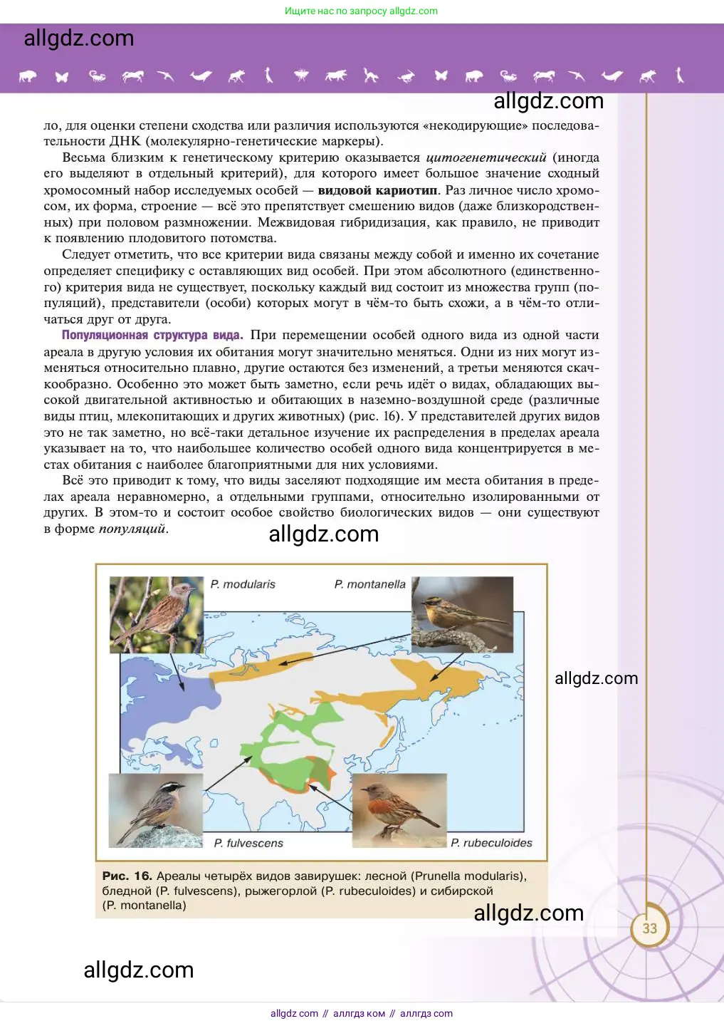 Биология, 11 класс Учебник, авторы: Пасечник Владимир Васильевич, Каменский Андрей Александрович, Рубцов Александр Михайлович, Швецов Глеб Геннадьевич, Абовян Леван Арташесович, Гапонюк Зоя Георгиевна, издательство Просвещение, Москва, 2023, страница 33