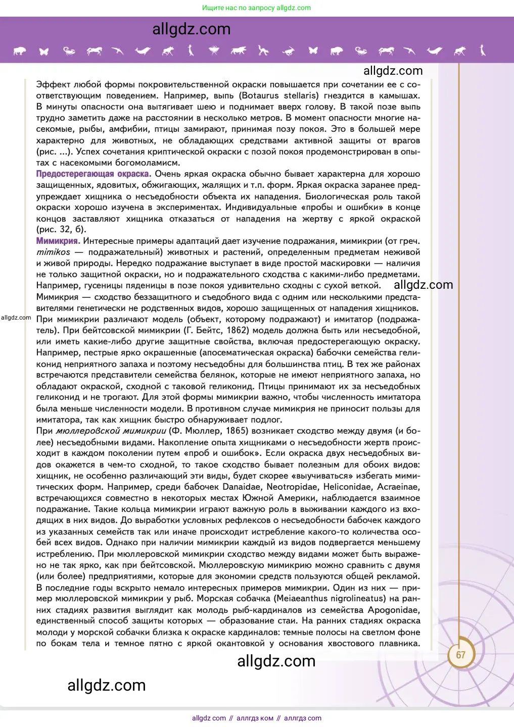 Биология, 11 класс Учебник, авторы: Пасечник Владимир Васильевич, Каменский Андрей Александрович, Рубцов Александр Михайлович, Швецов Глеб Геннадьевич, Абовян Леван Арташесович, Гапонюк Зоя Георгиевна, издательство Просвещение, Москва, 2023, страница 67