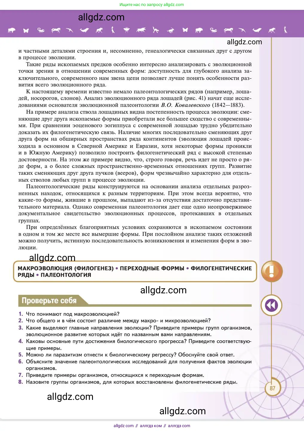 Биология, 11 класс Учебник, авторы: Пасечник Владимир Васильевич, Каменский Андрей Александрович, Рубцов Александр Михайлович, Швецов Глеб Геннадьевич, Абовян Леван Арташесович, Гапонюк Зоя Георгиевна, издательство Просвещение, Москва, 2023, страница 87