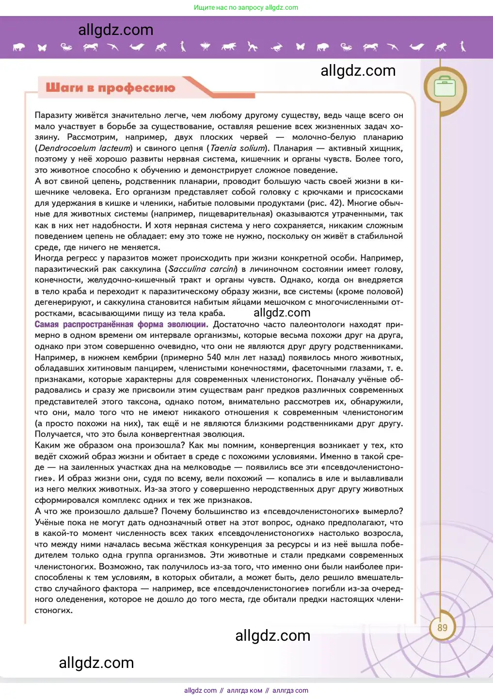 Биология, 11 класс Учебник, авторы: Пасечник Владимир Васильевич, Каменский Андрей Александрович, Рубцов Александр Михайлович, Швецов Глеб Геннадьевич, Абовян Леван Арташесович, Гапонюк Зоя Георгиевна, издательство Просвещение, Москва, 2023, страница 89