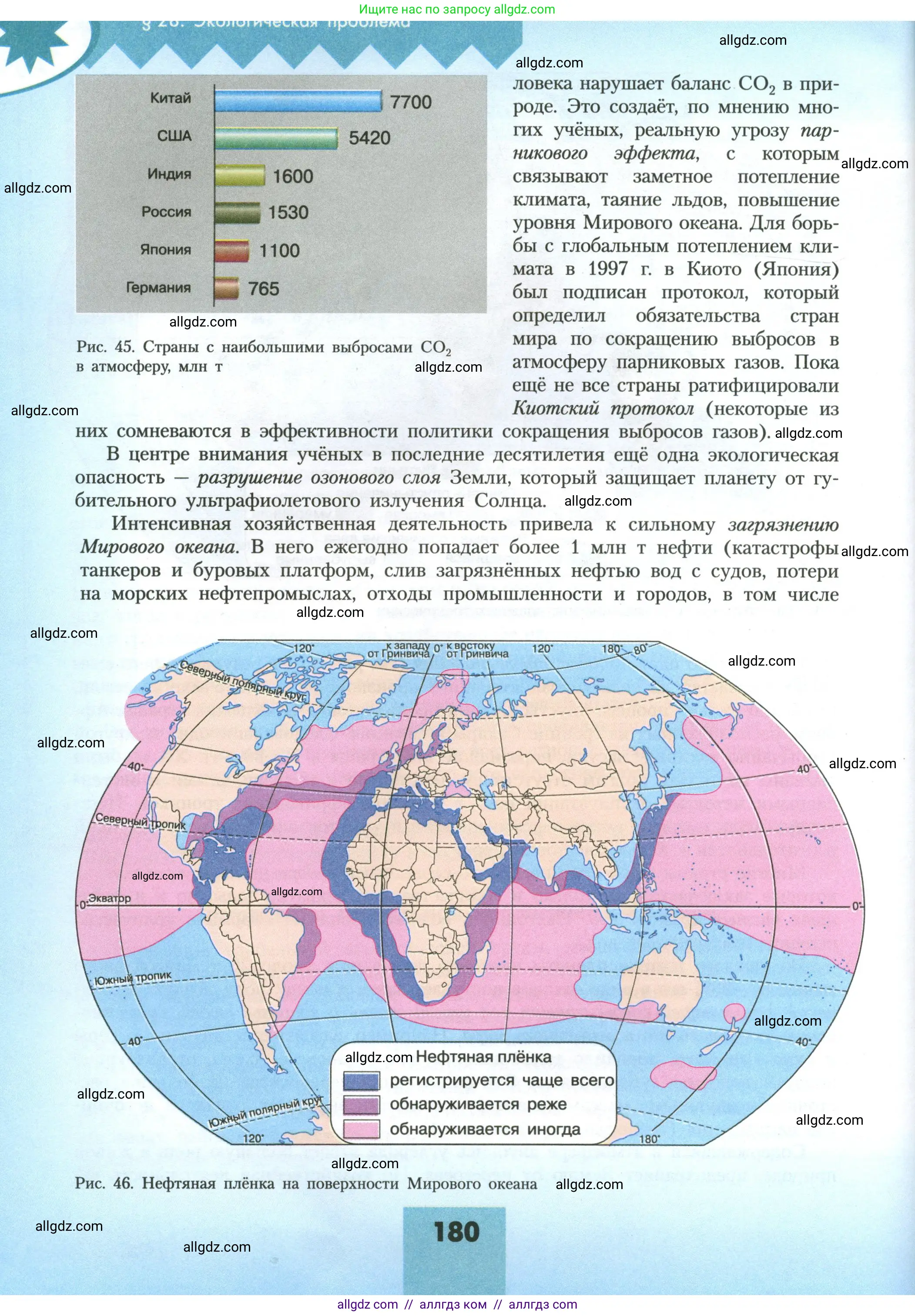 География, 11 класс Учебник, авторы: Гладкий Юрий Никифорович, Николина Вера Викторовна, издательство Просвещение, Москва, 2019, жёлтого цвета, страница 180