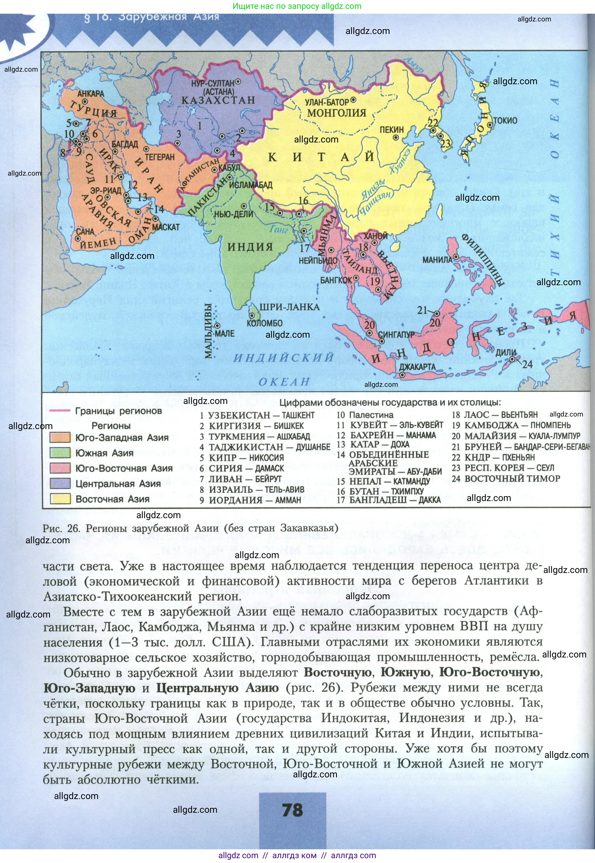 География, 11 класс Учебник, авторы: Гладкий Юрий Никифорович, Николина Вера Викторовна, издательство Просвещение, Москва, 2019, жёлтого цвета, страница 78